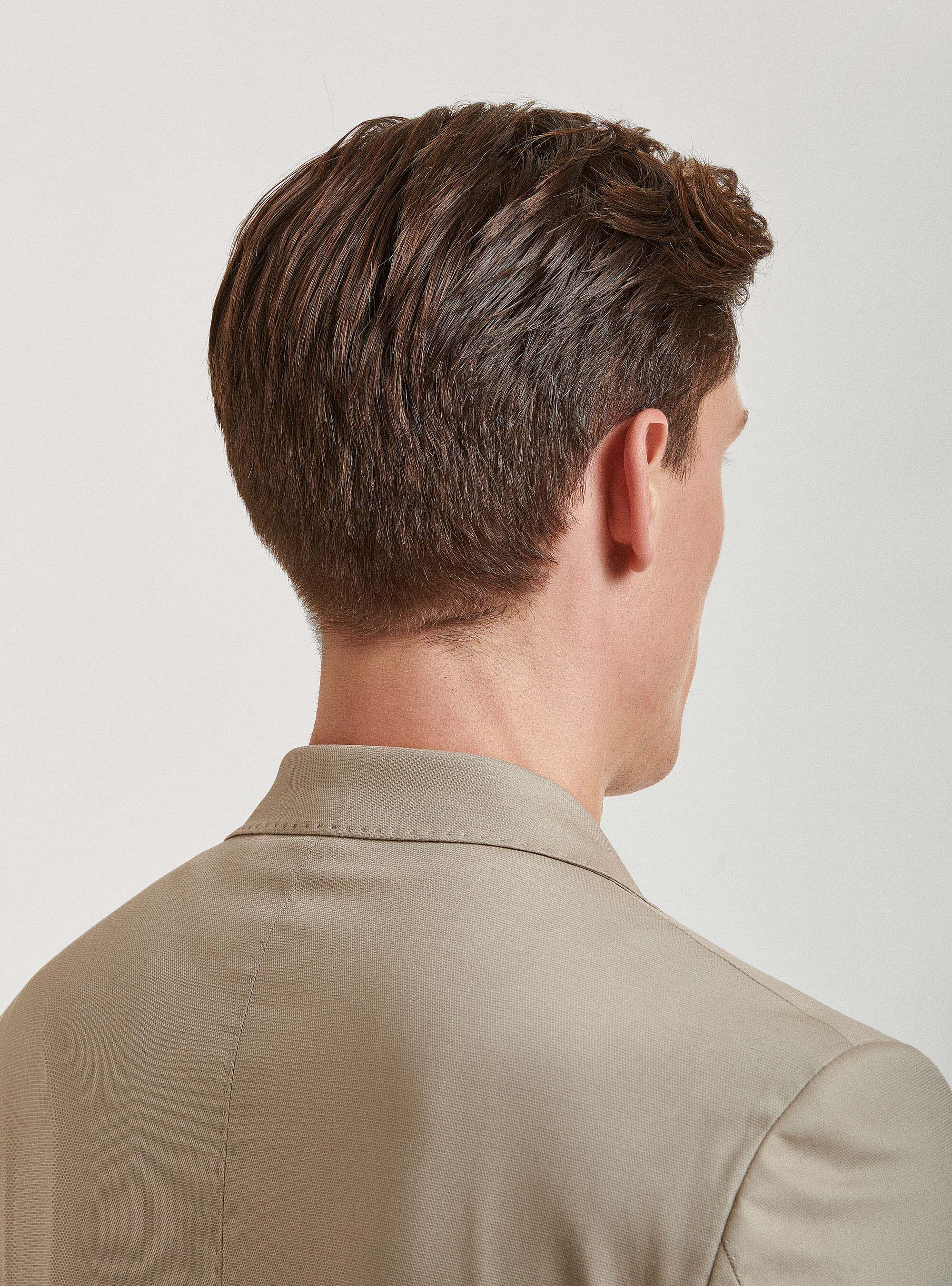 Armoured cotton suit blazer, SAND