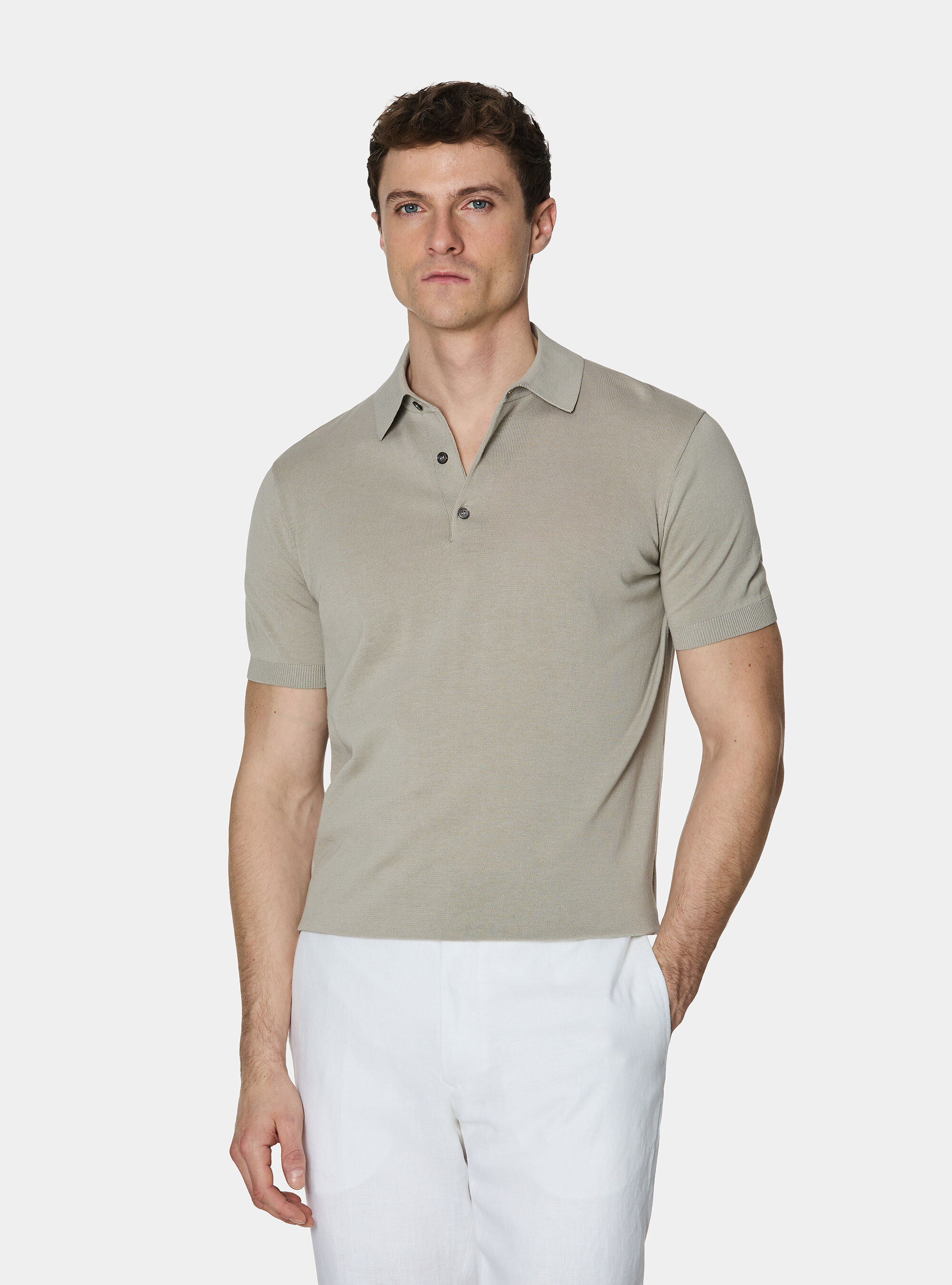 Polo en tricot de coton extra-fin