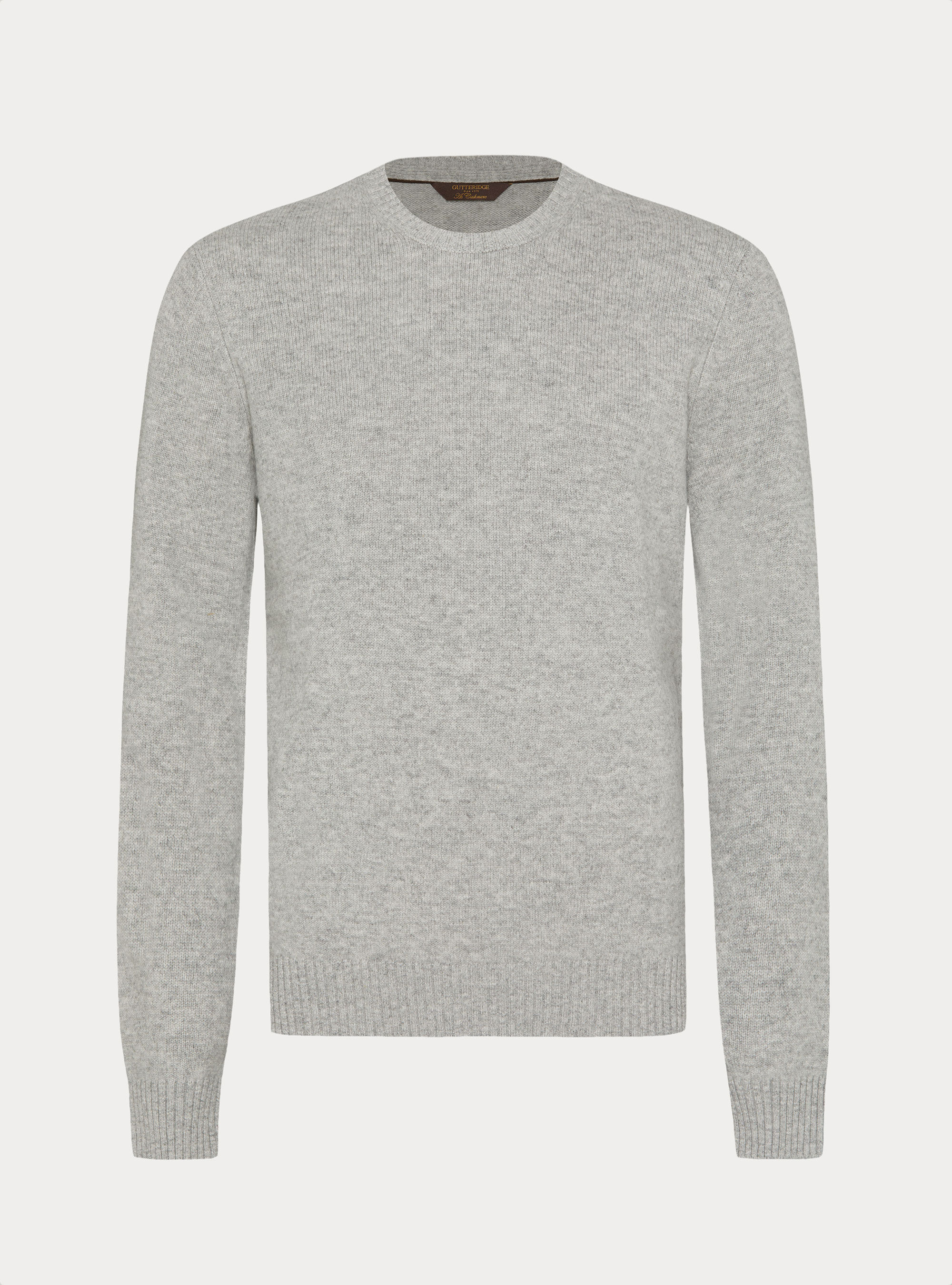 Pullover mit Rundhalsausschnitt aus einer Woll-Kaschmir-Mischung, GRIGIO CHIARO MEL 0150C