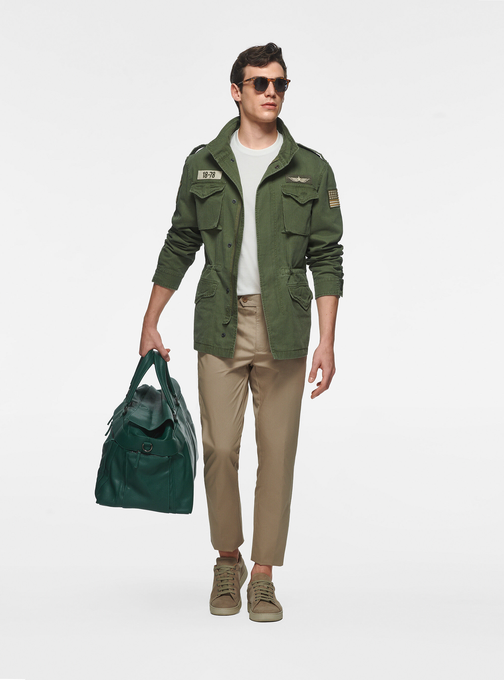 Sahariana militar hombre clearance