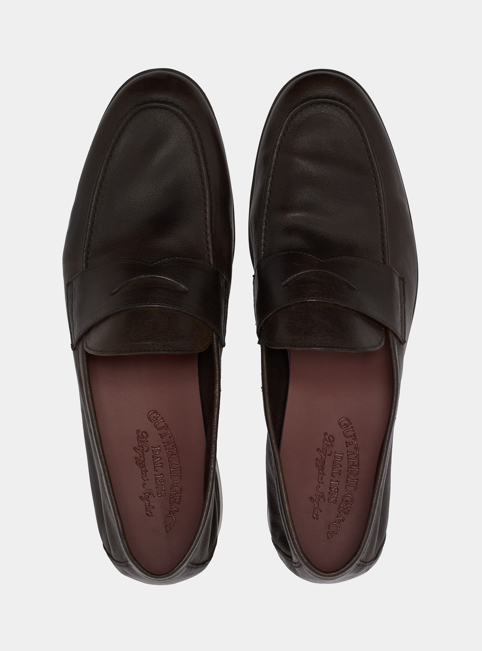 Soft leather loafers, BROWN