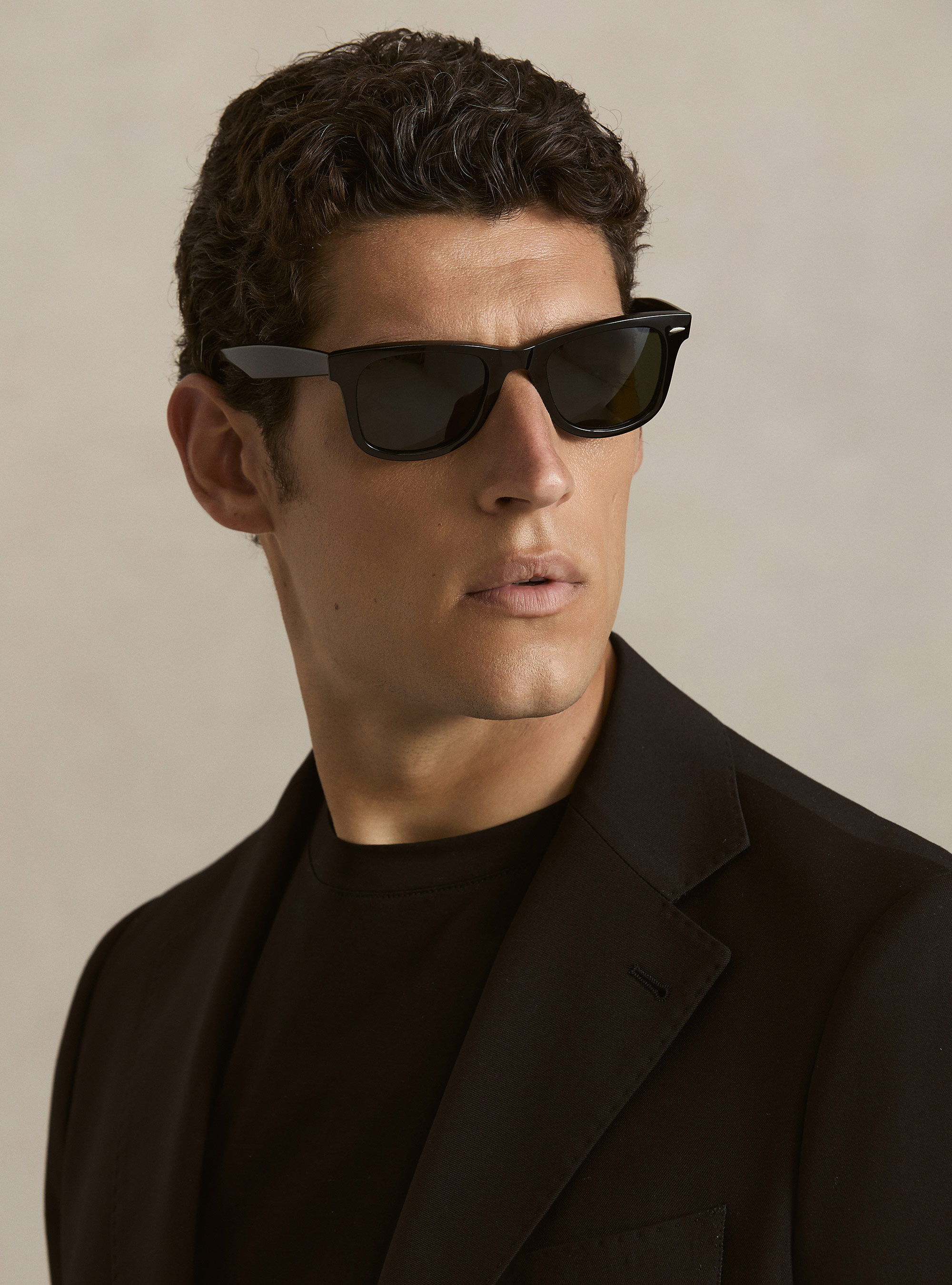 Slim fit classic suit blazer, BLACK