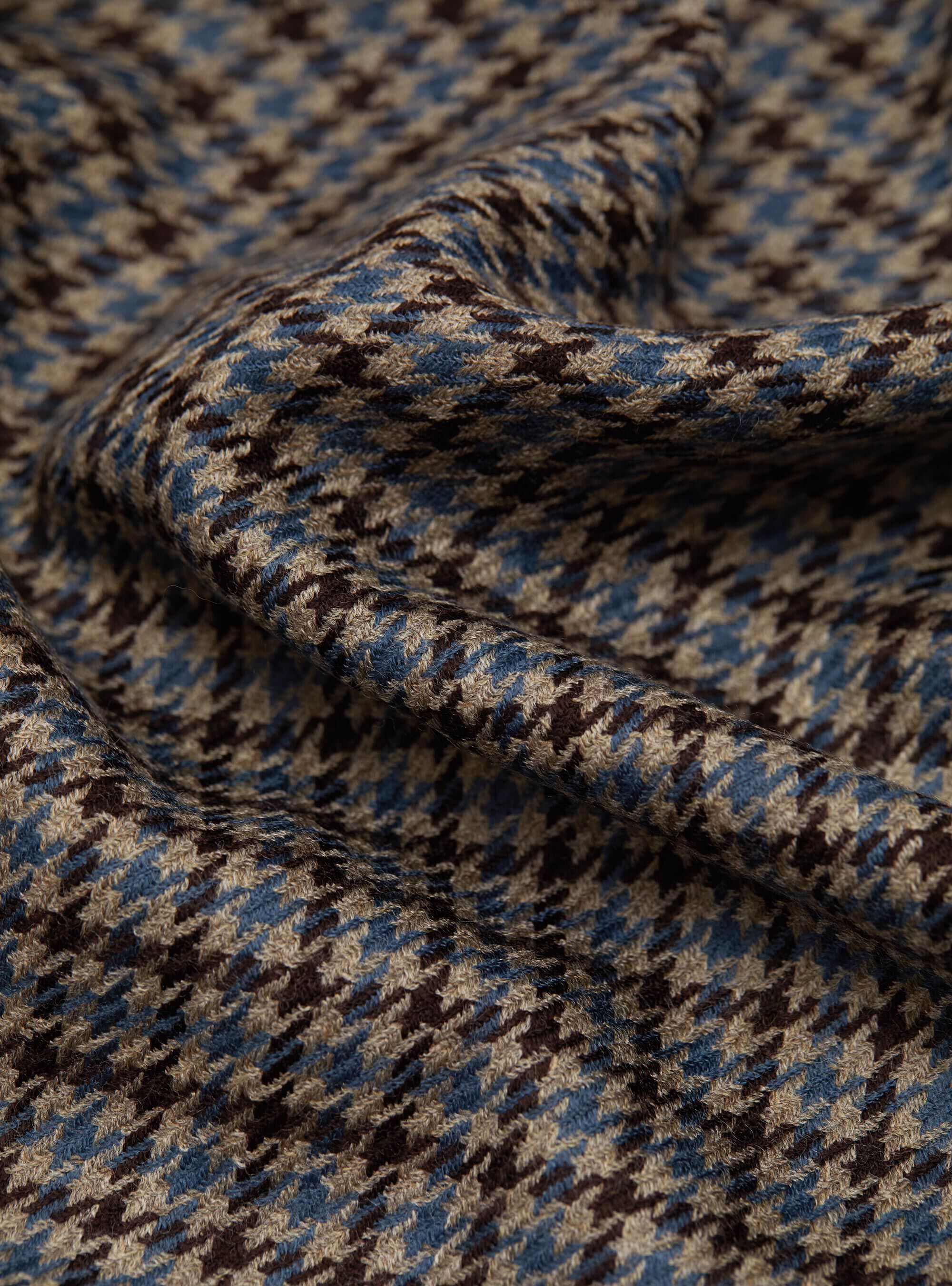 Patterned wool scarf, MARRONE 0508C