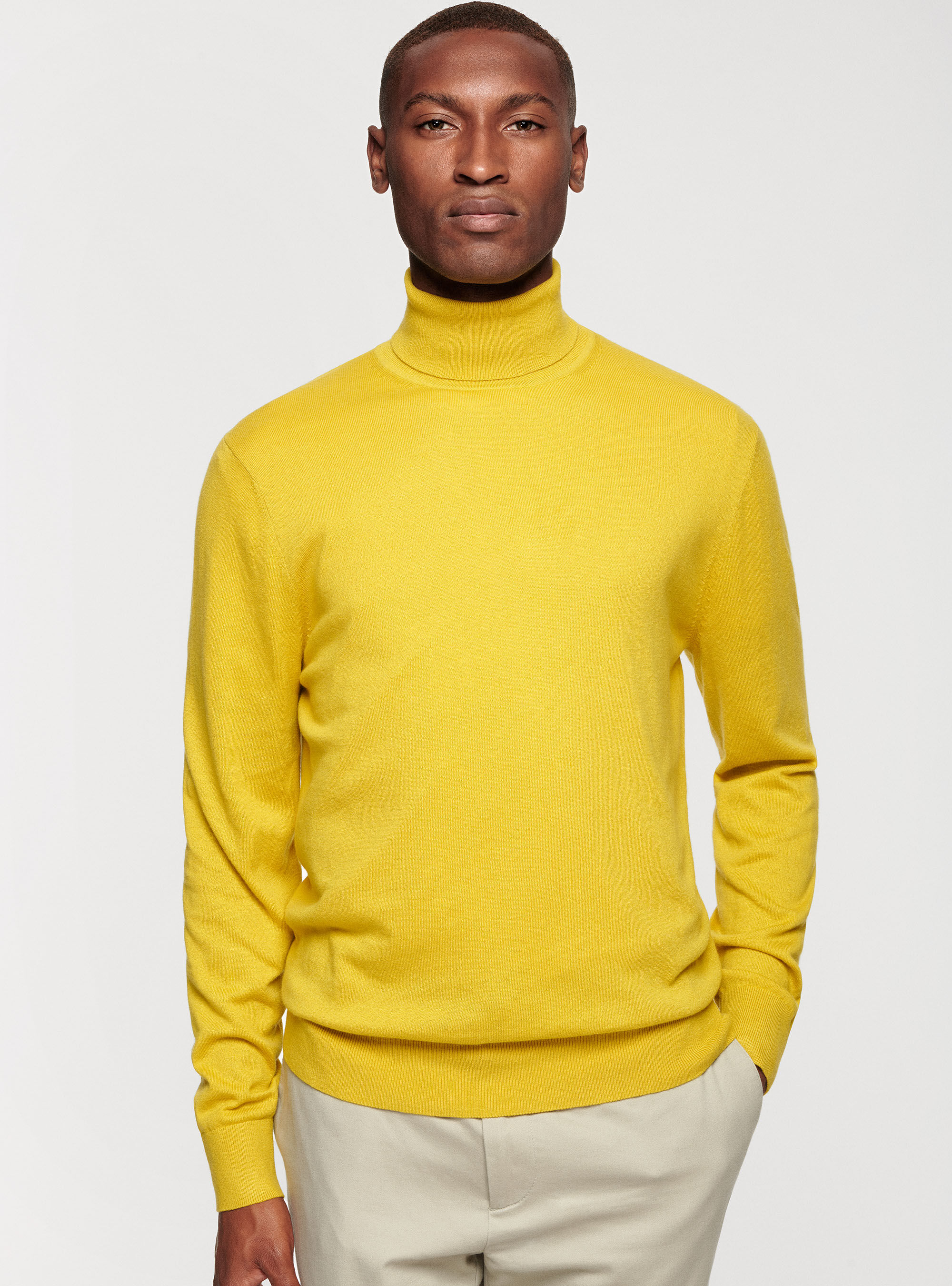 Turtleneck yellow sweater cheap
