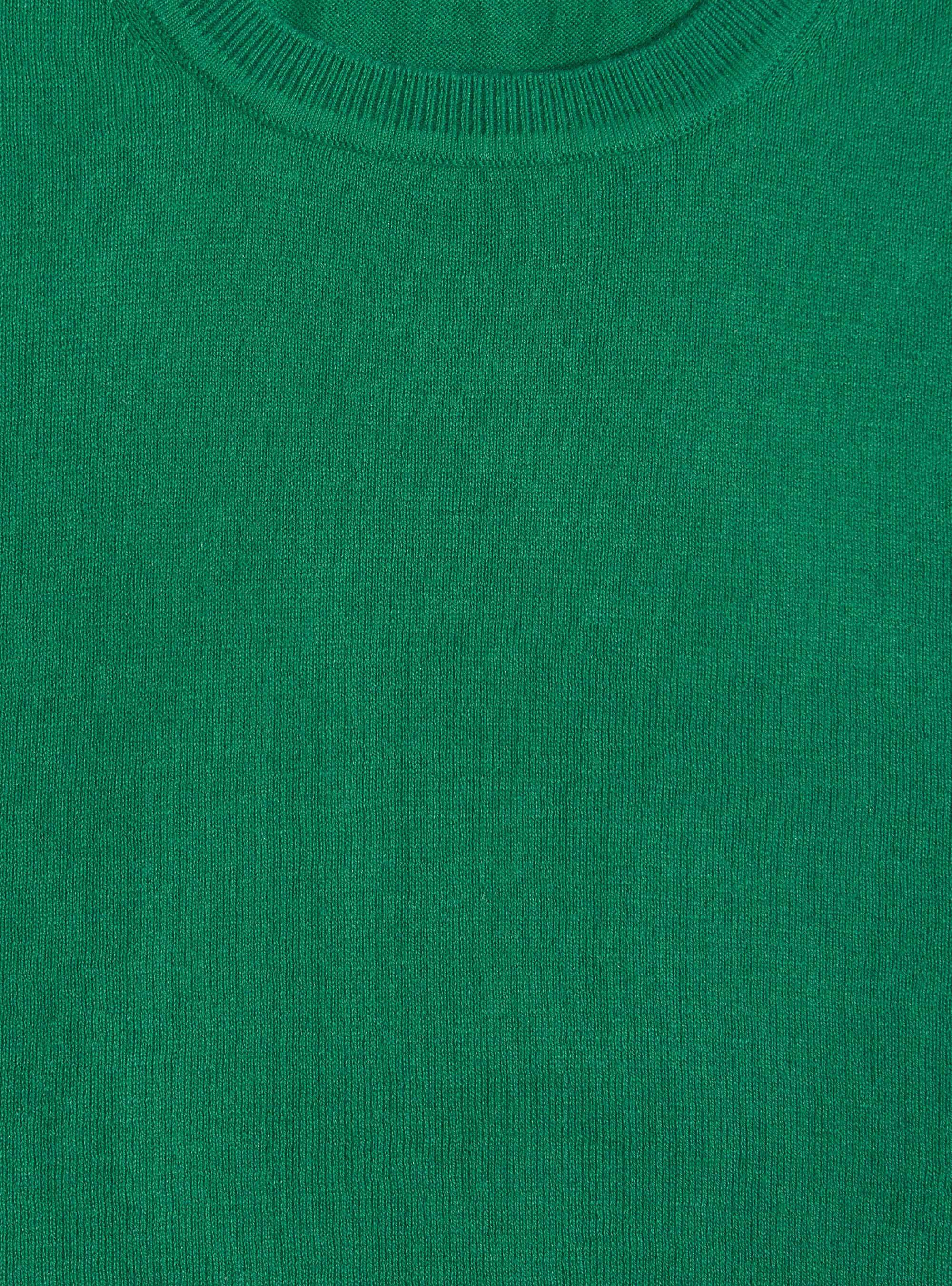 Maglia girocollo in cotone seta e cashmere, OLIVA