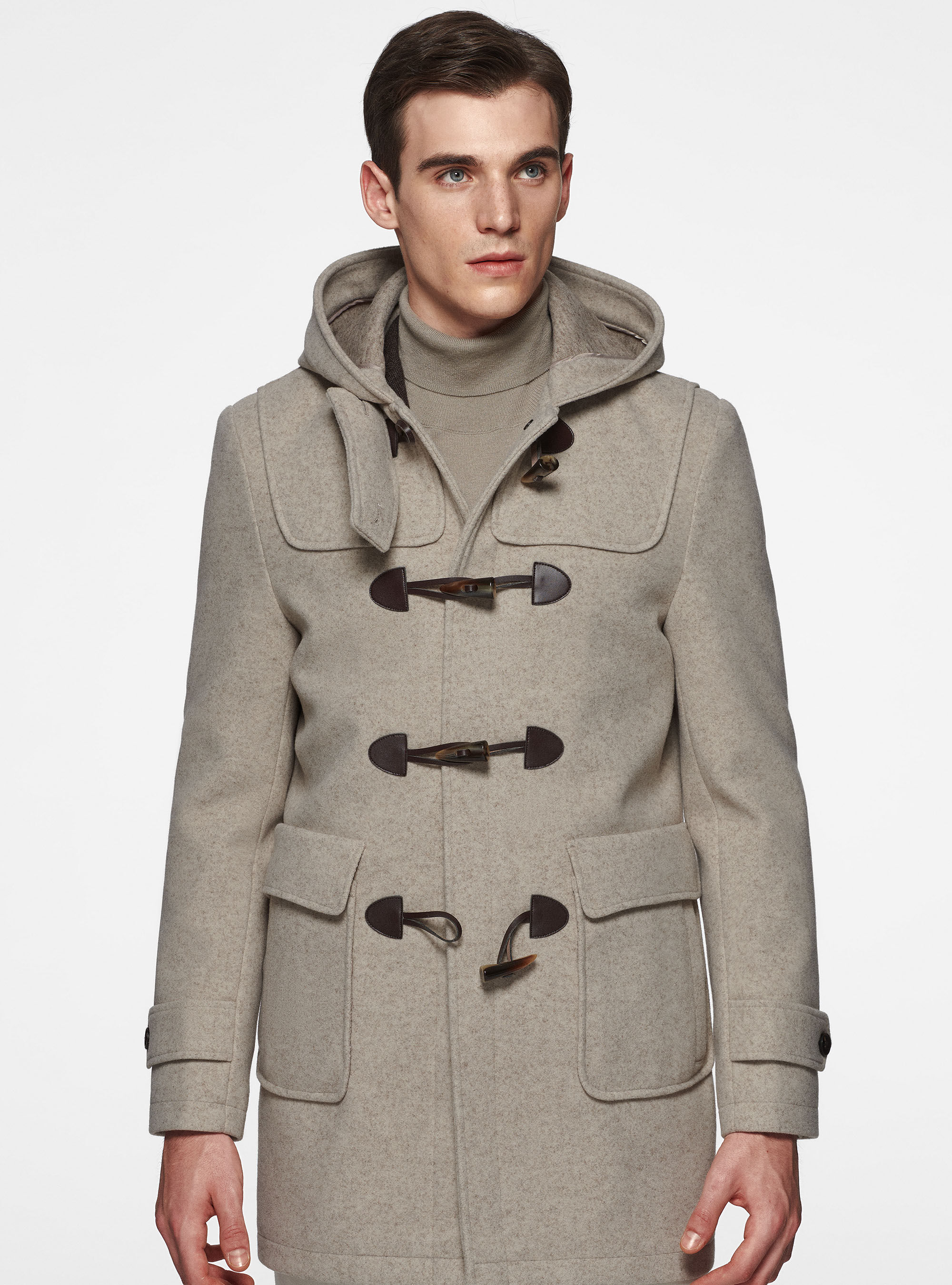 Grey duffle coats sales