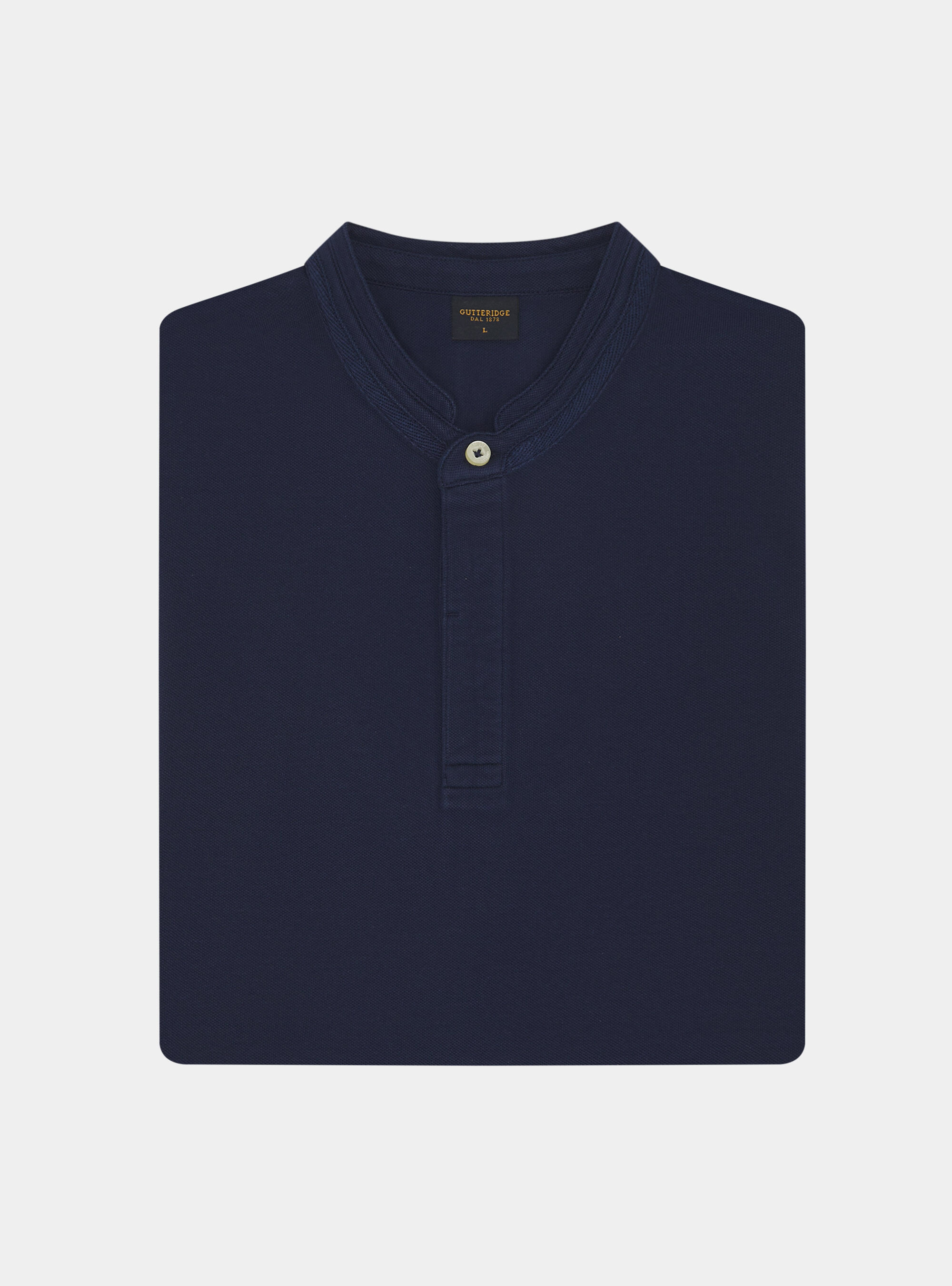 Polo cor&eacute;en en piqu&eacute;, BLEU