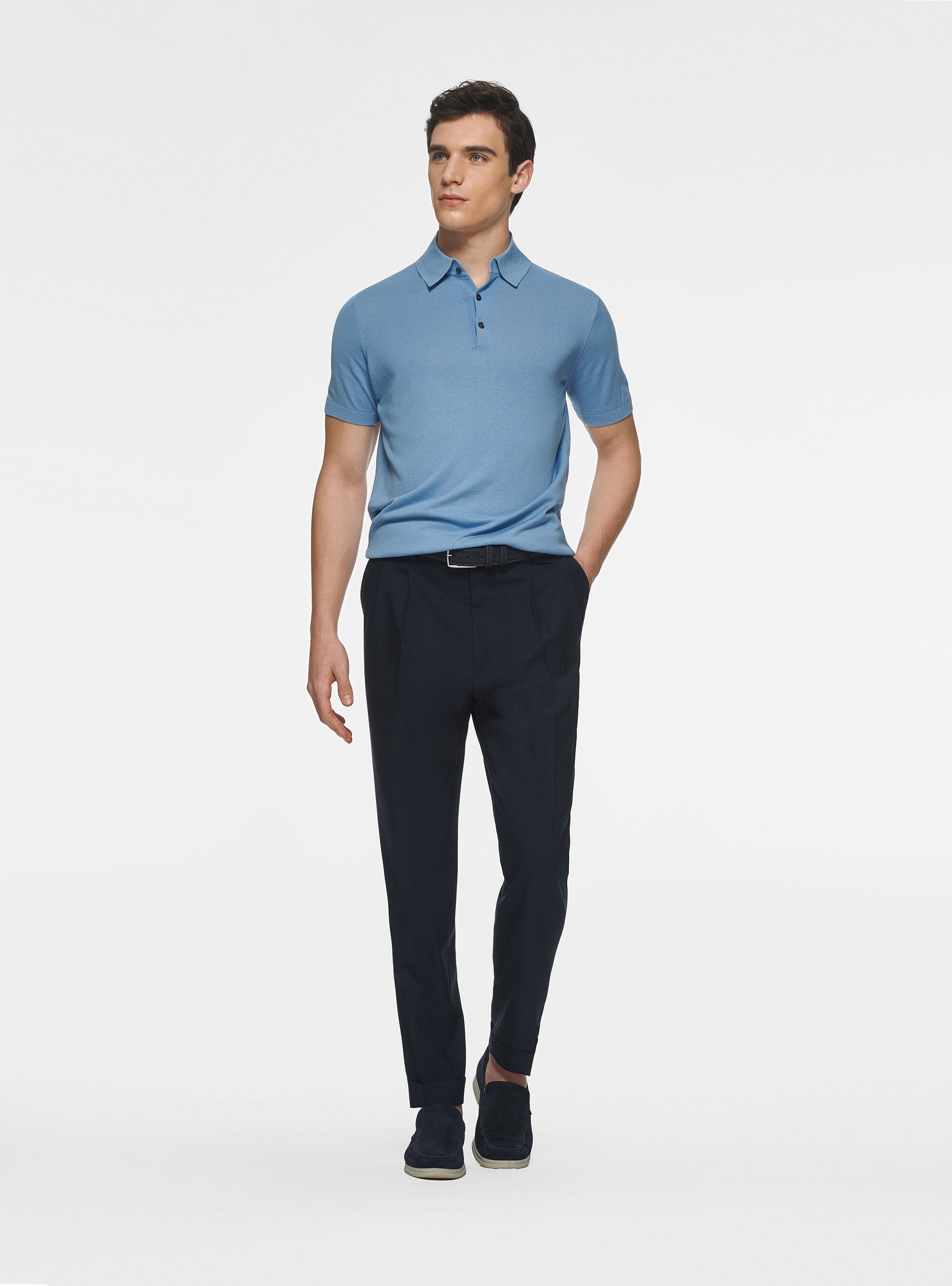 Light blue polo with navy pants discount