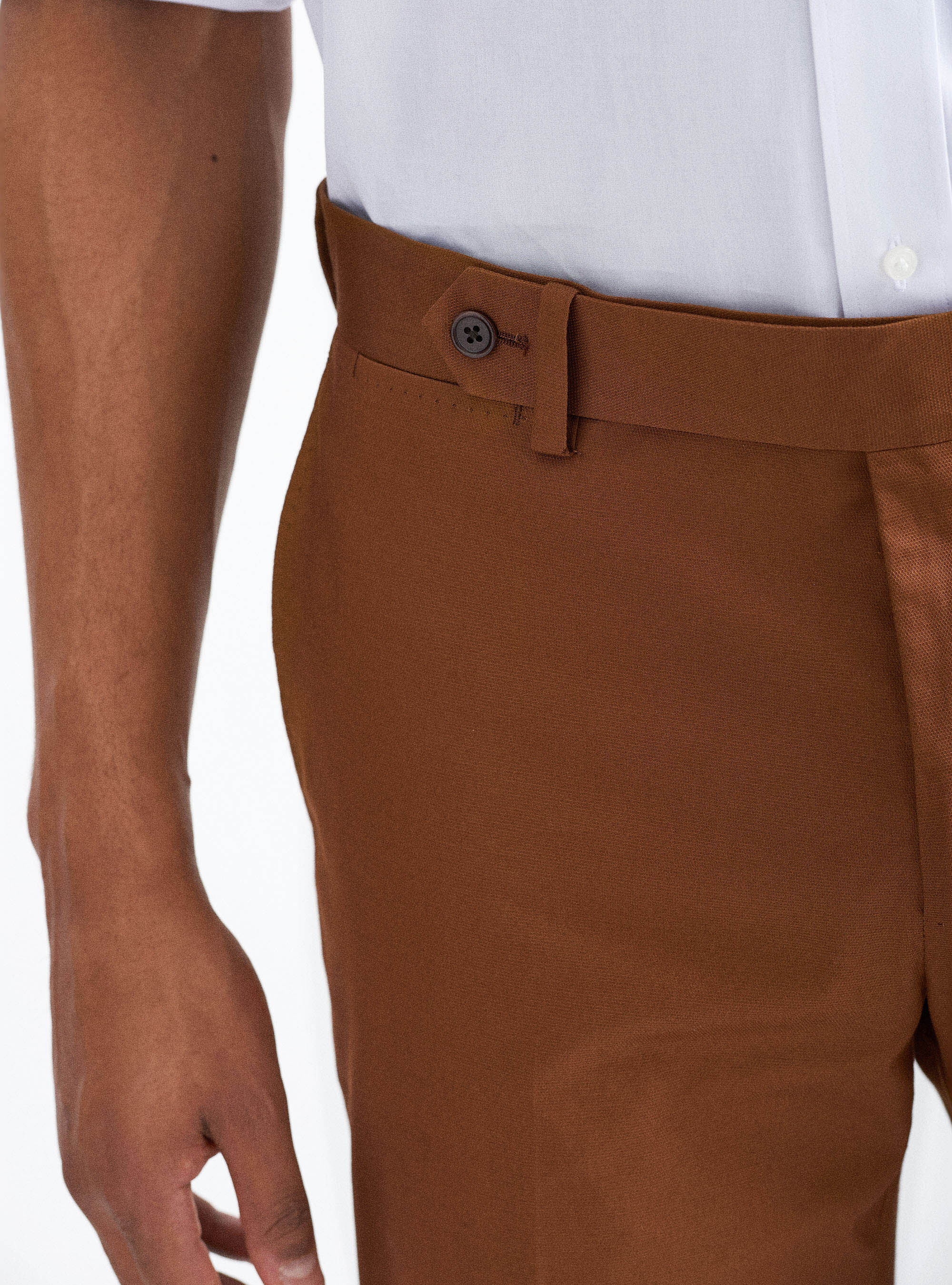 Pantalones de traje de algod&oacute;n el&aacute;stico, MULTICOLORE