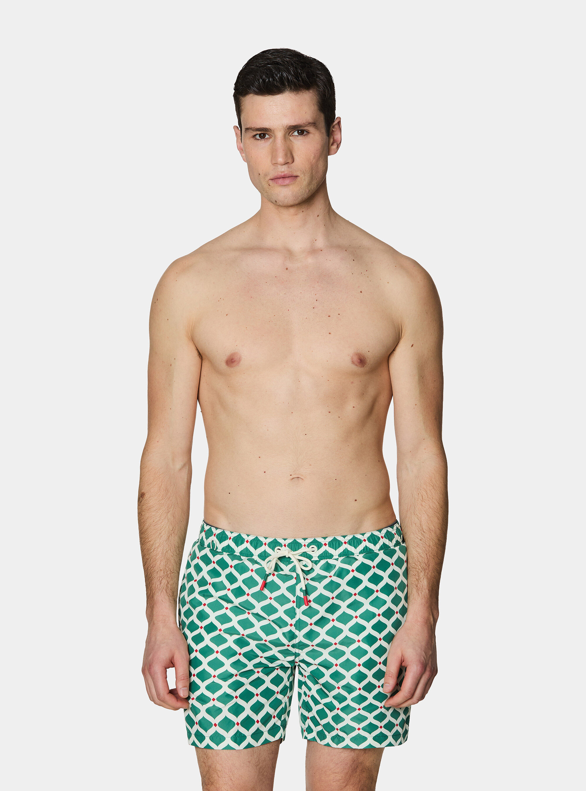 Costume da bagno stampato con fantasia geometrica