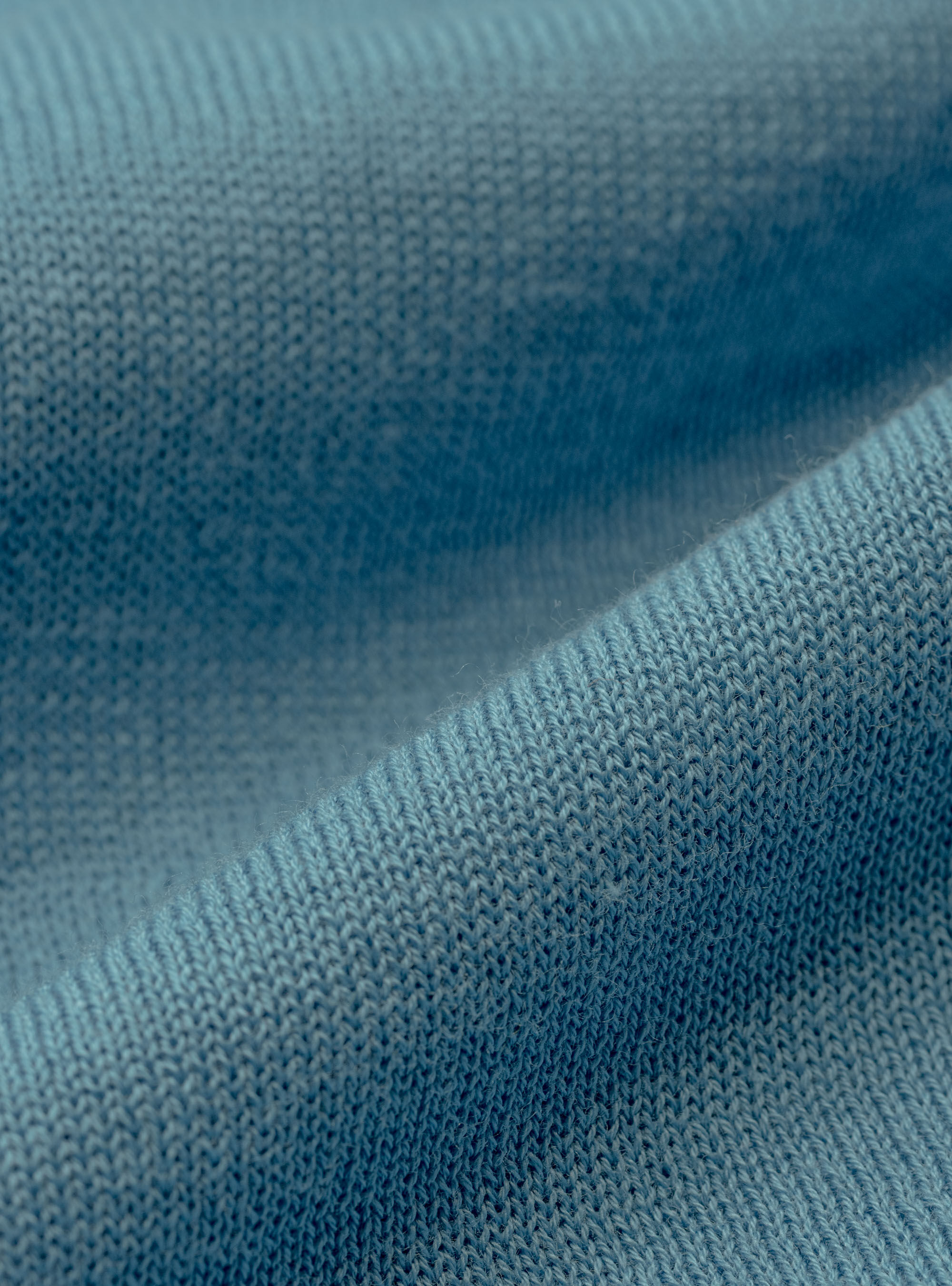 Polo in maglia in puro cotone extrafine, AZZURRO