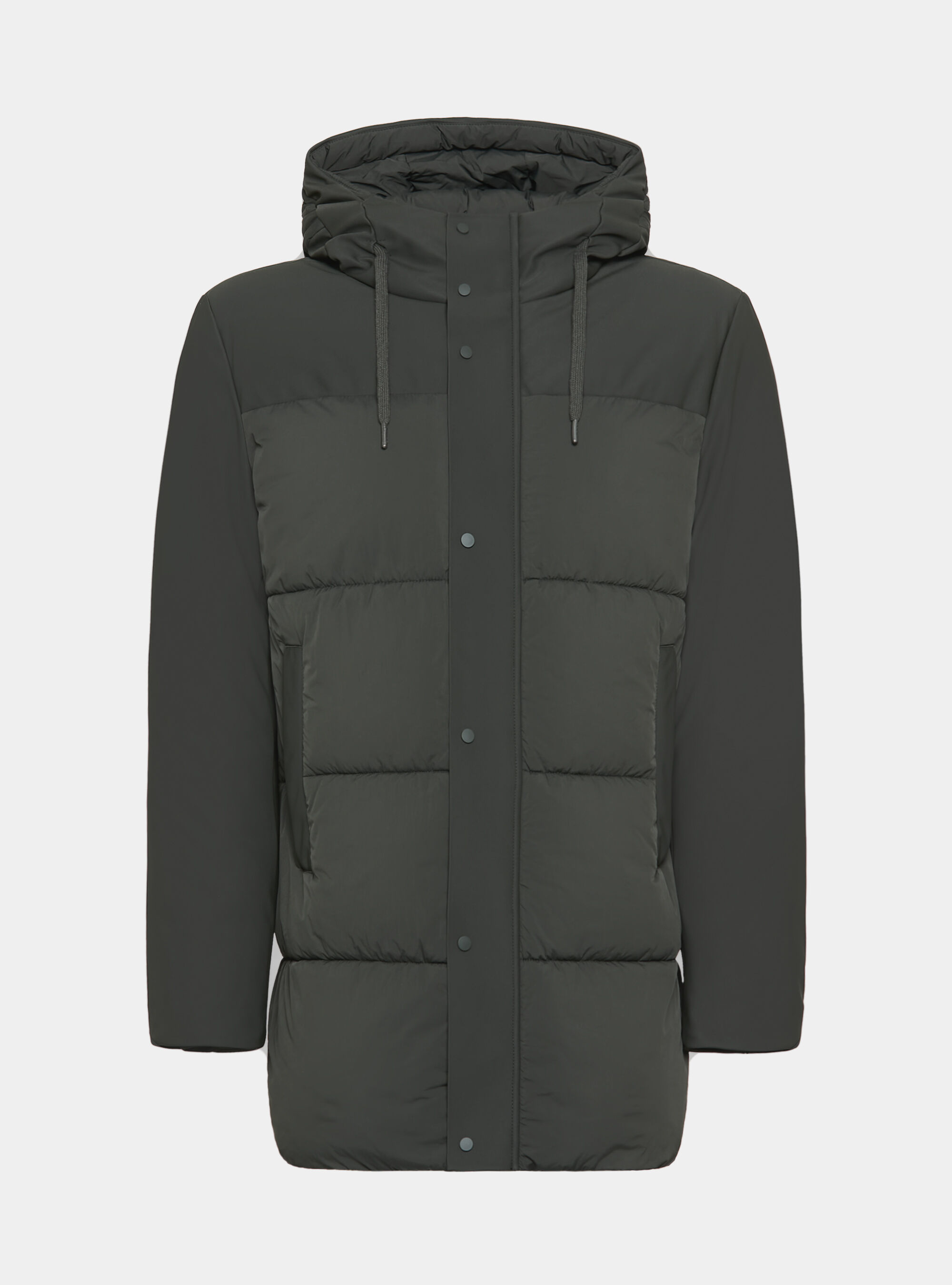 Quilted padded parka with hood