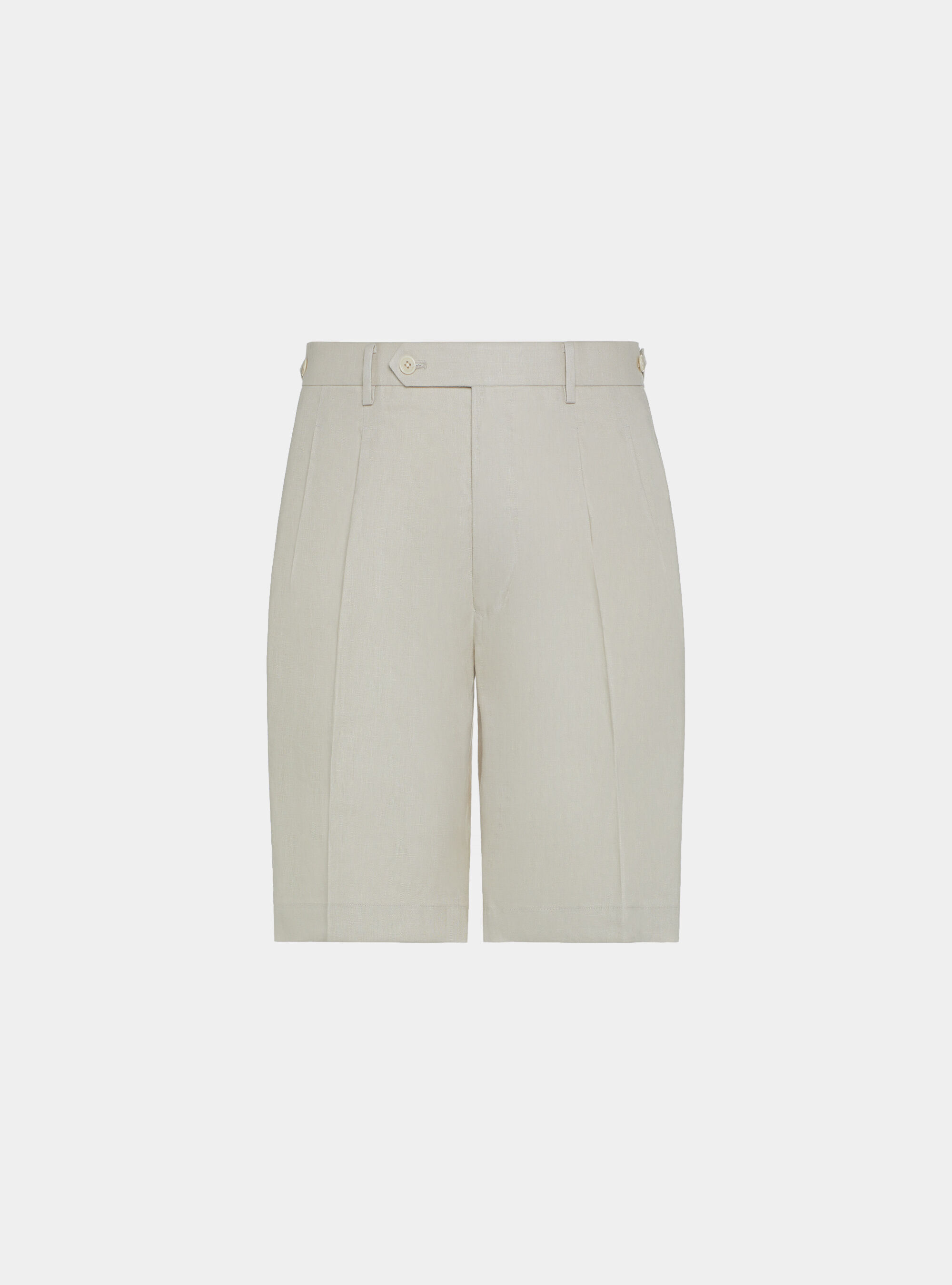 Linen Bermuda shorts with pleats
