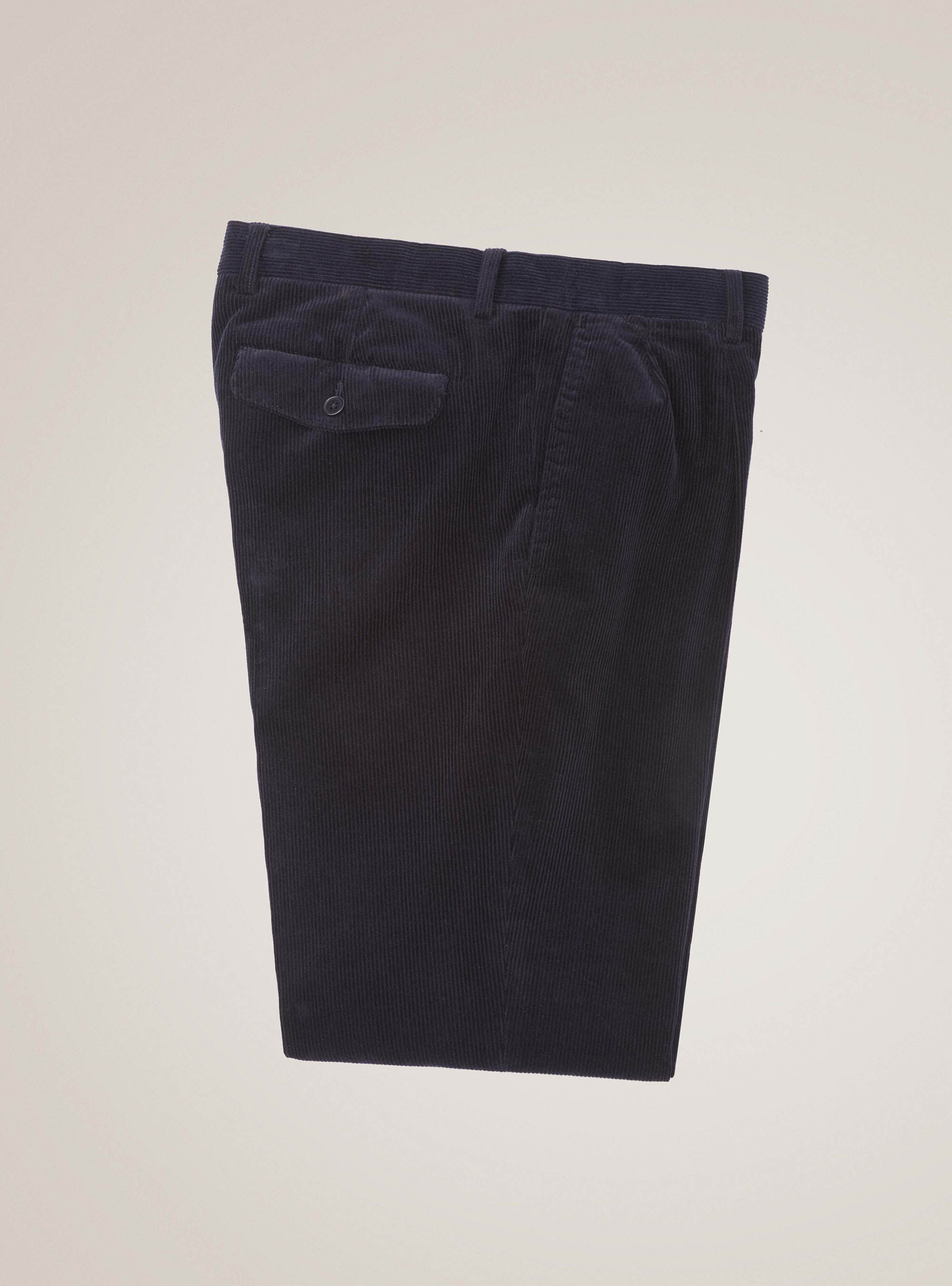 Pantaloni chino in velluto di cotone, BLU NAVY