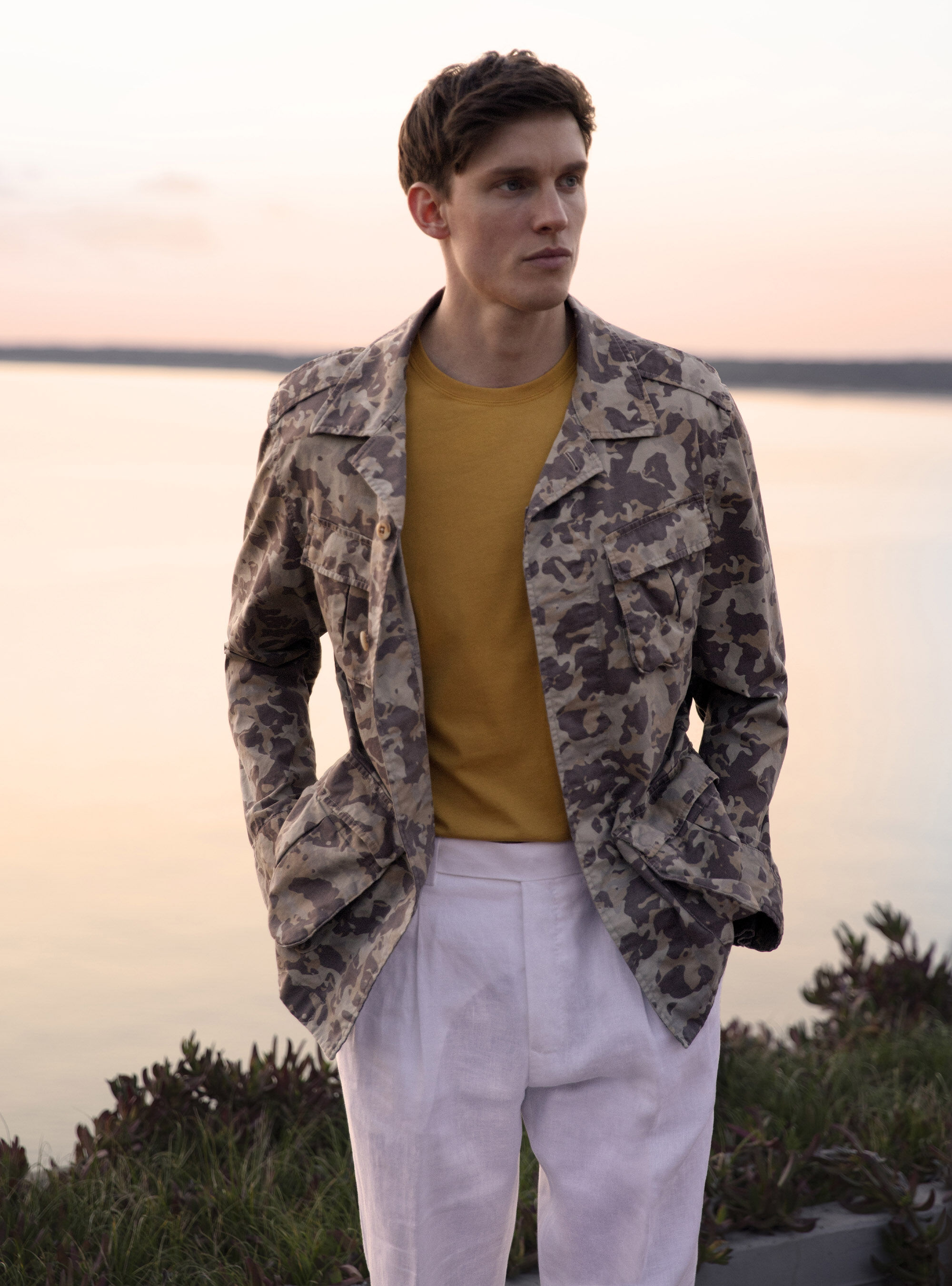 Giacca in cotone camouflage, SABBIA