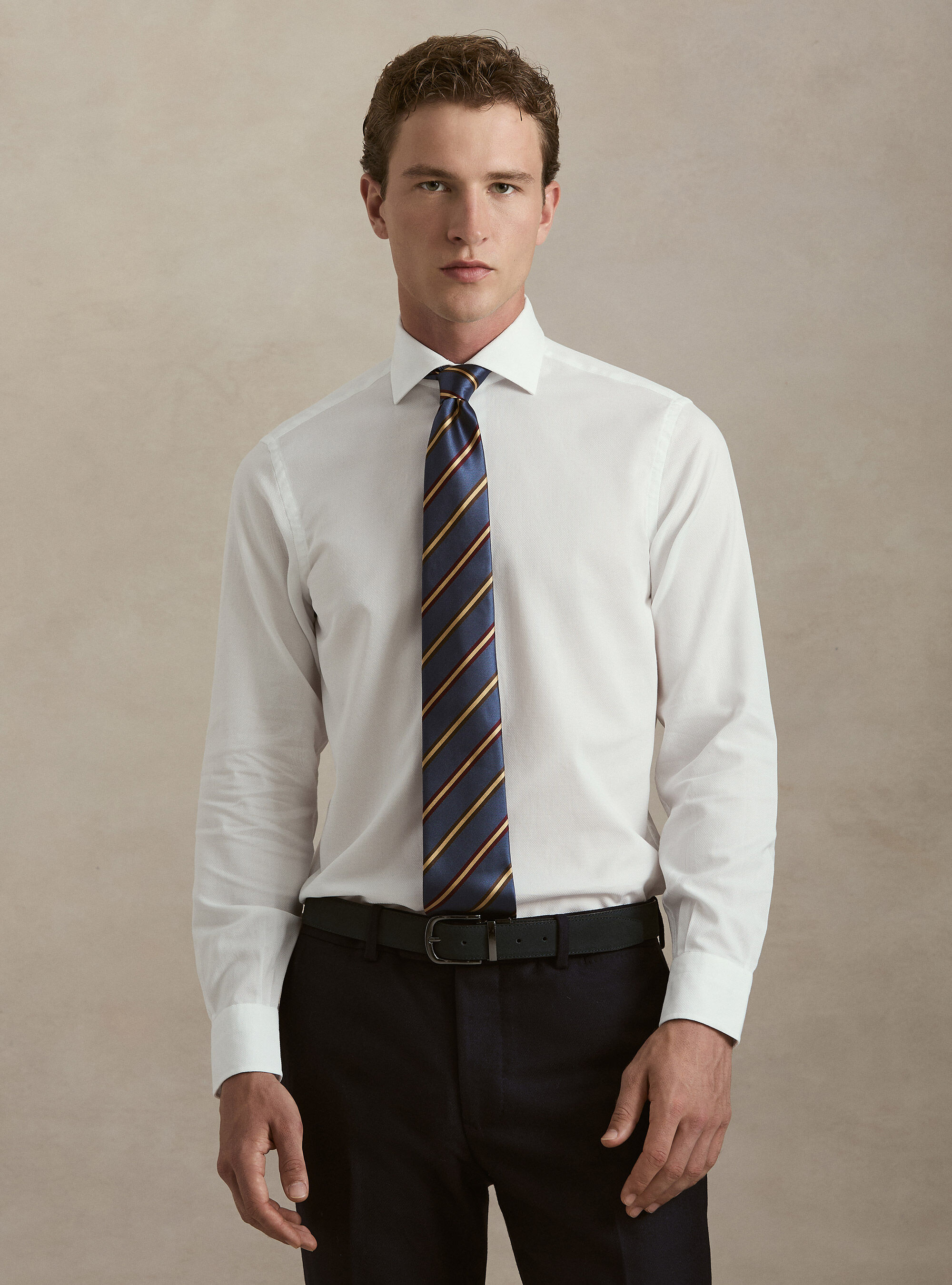 Textured cotton shirt