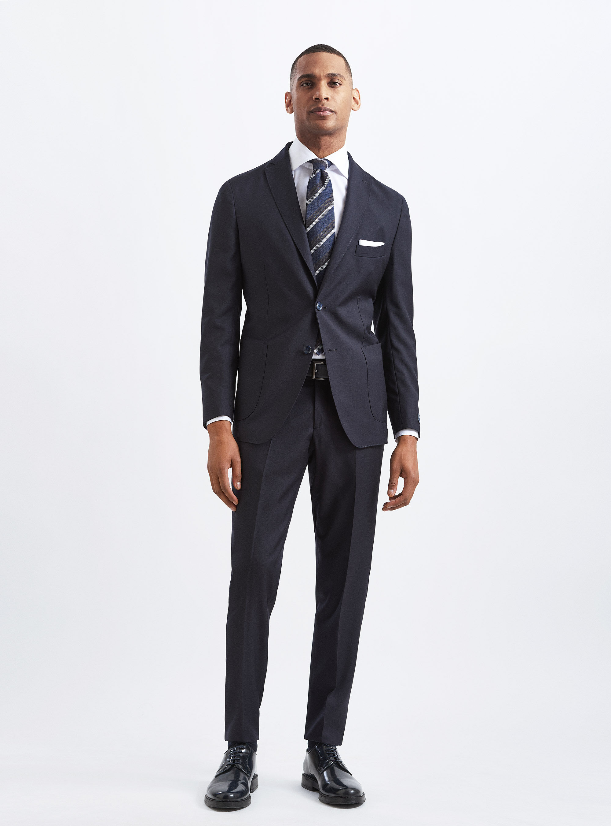 Giacca per abito in lana superfine merino 110's, BLU NAVY