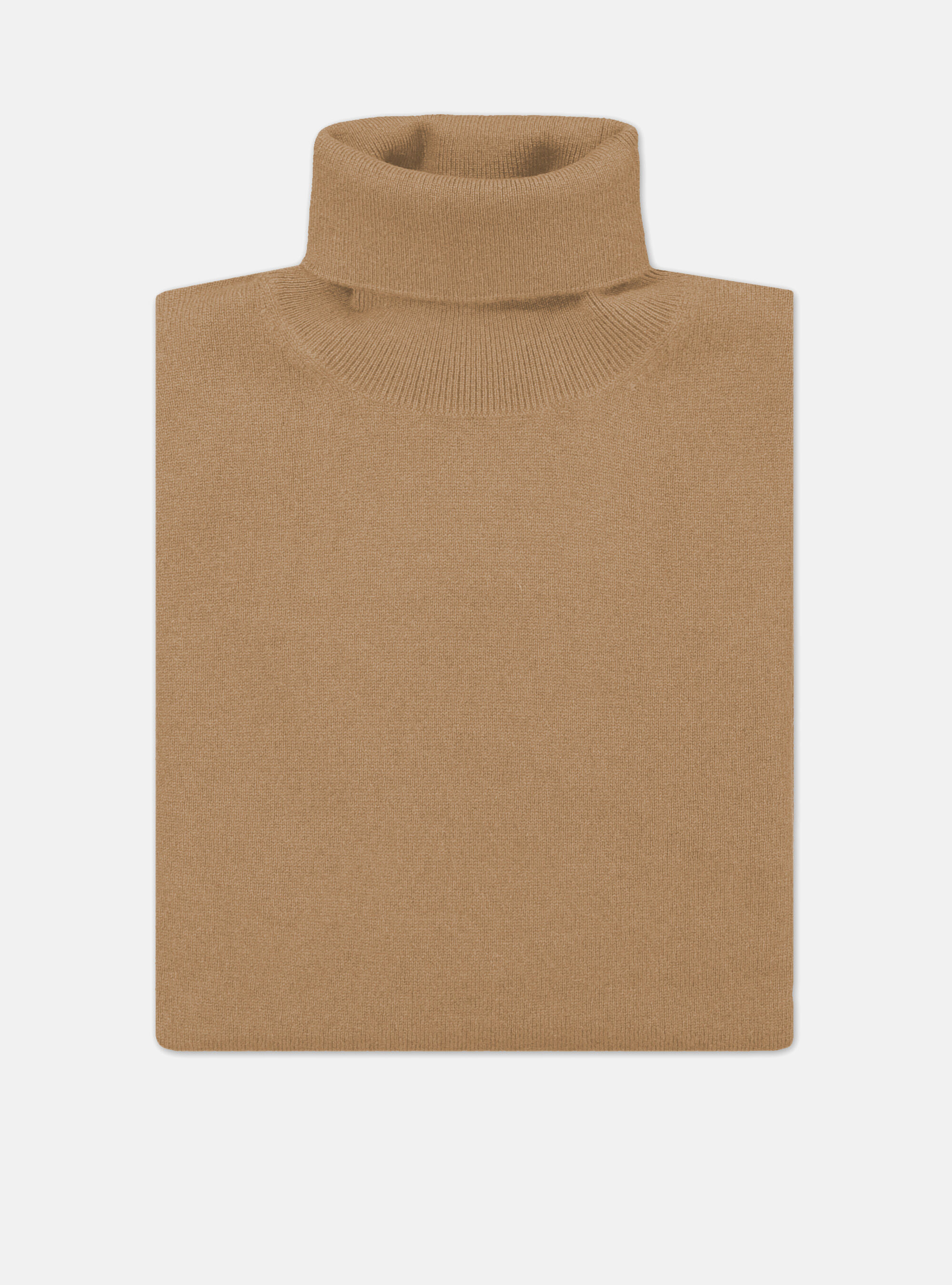 100% High neck sweater, SAND