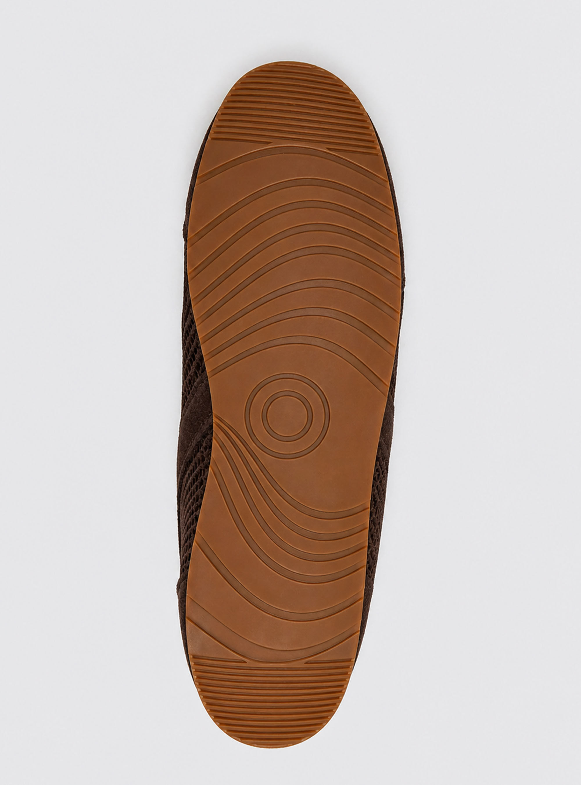Suede and mesh sneakers, BROWN