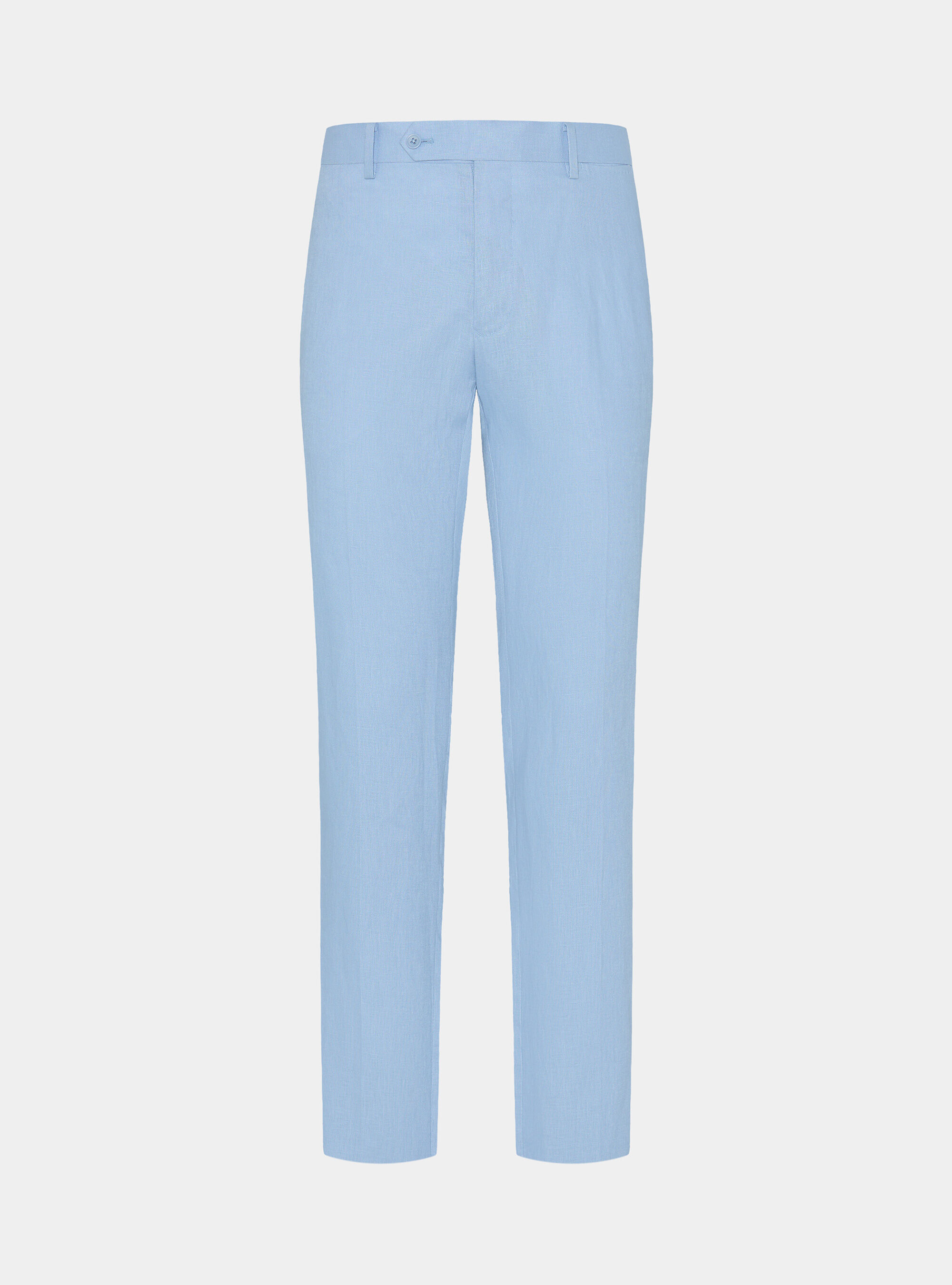 Pure linen suit trousers, 0266C AZZURRO