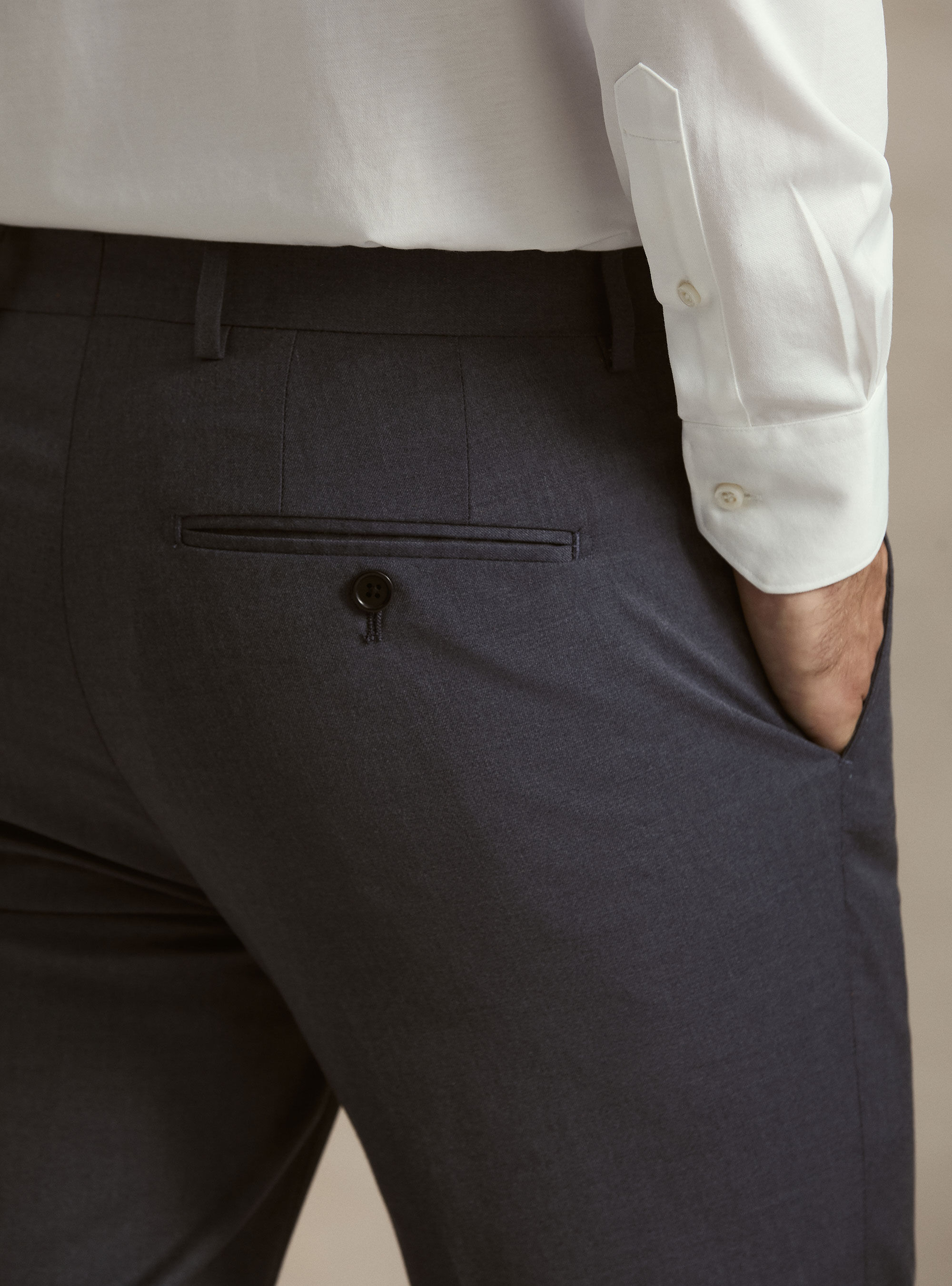 Slim fit classic suit trousers, INK