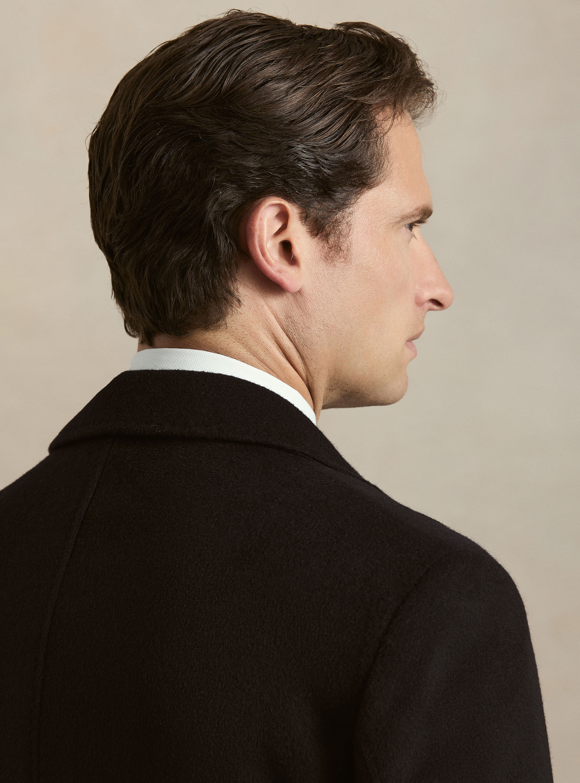 Double-breasted cashmere coat, NAVY BLUE