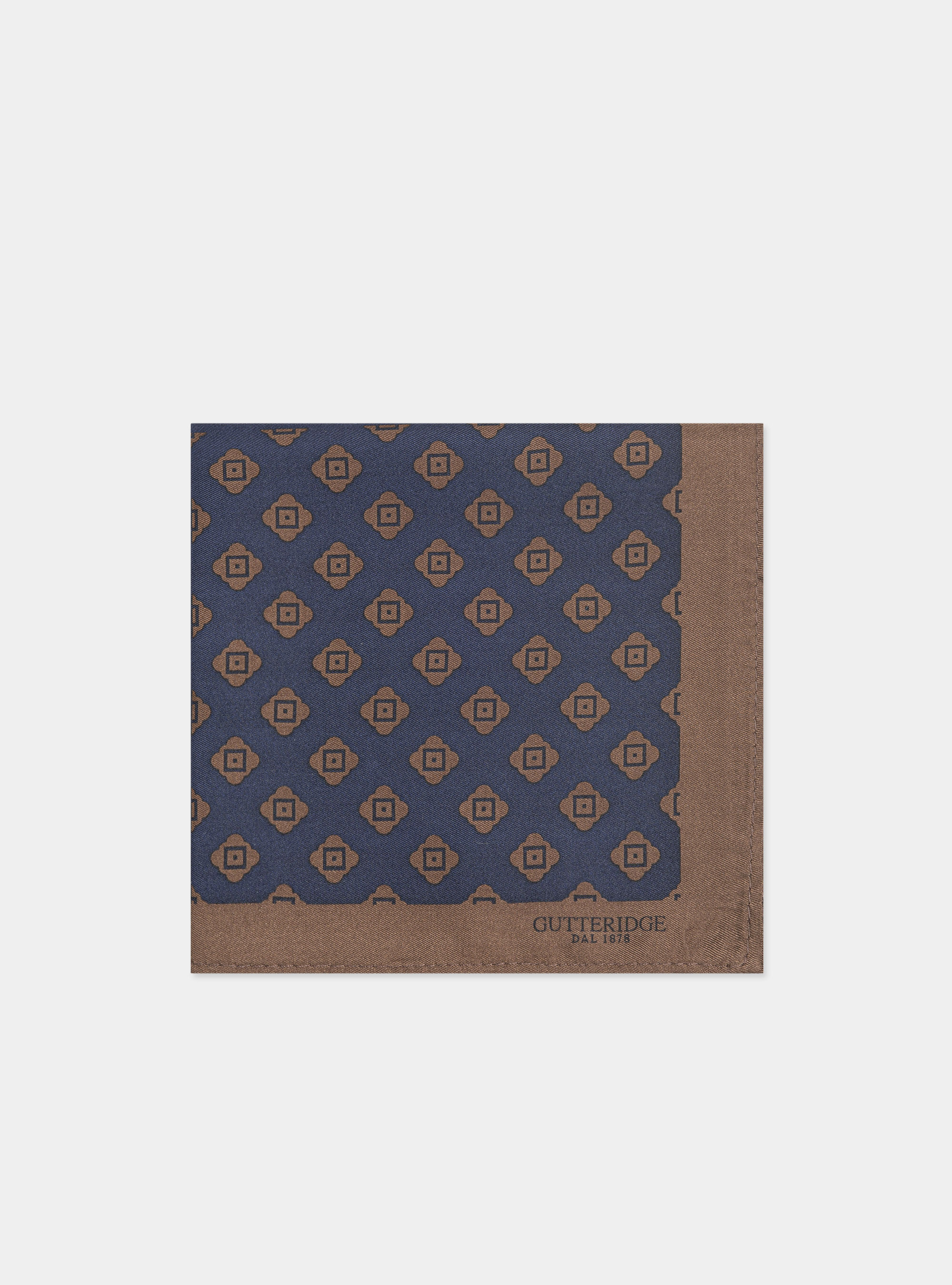 Printed silk pocket square