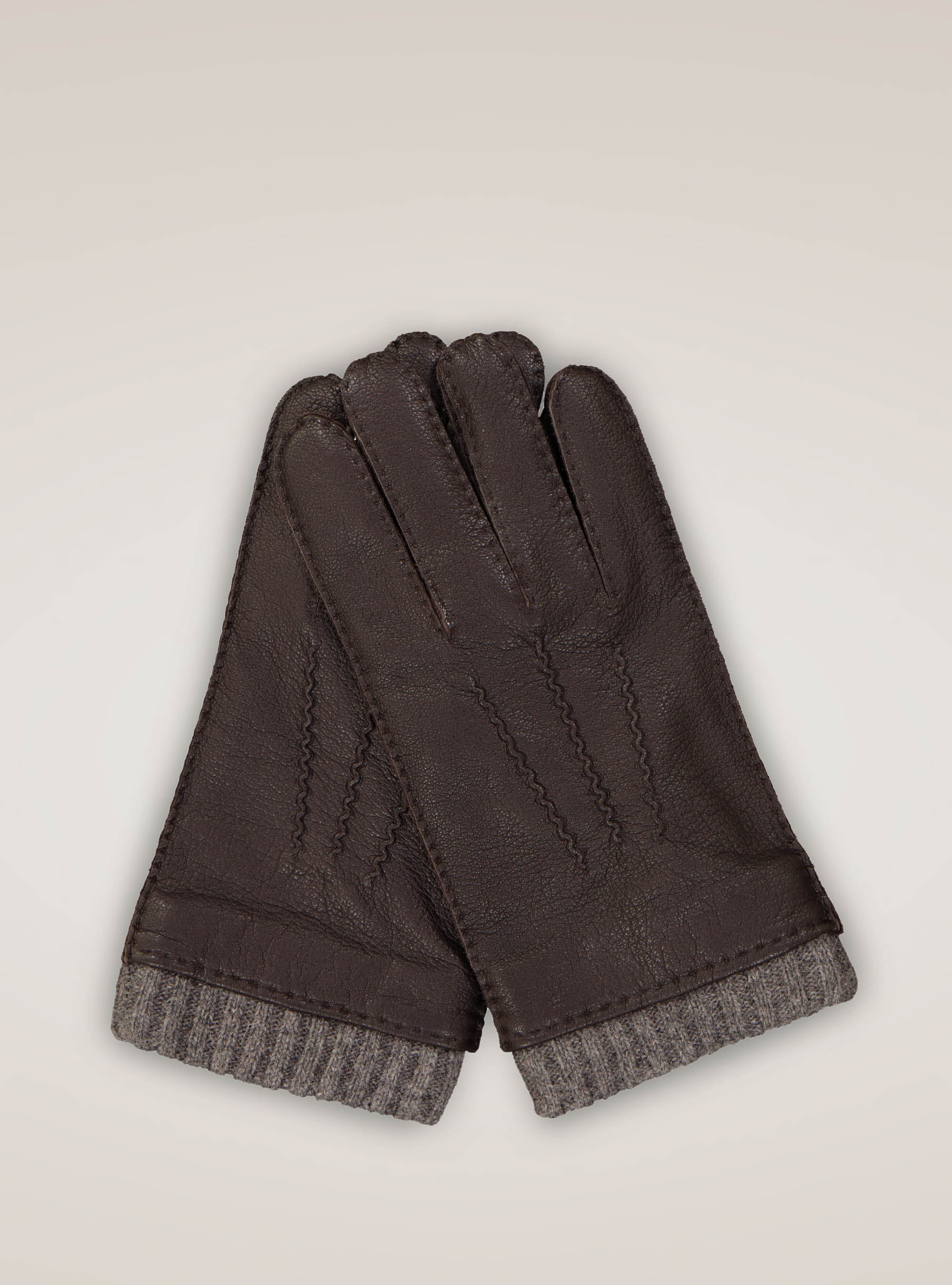 Guanti 100% pelle, MARRONE