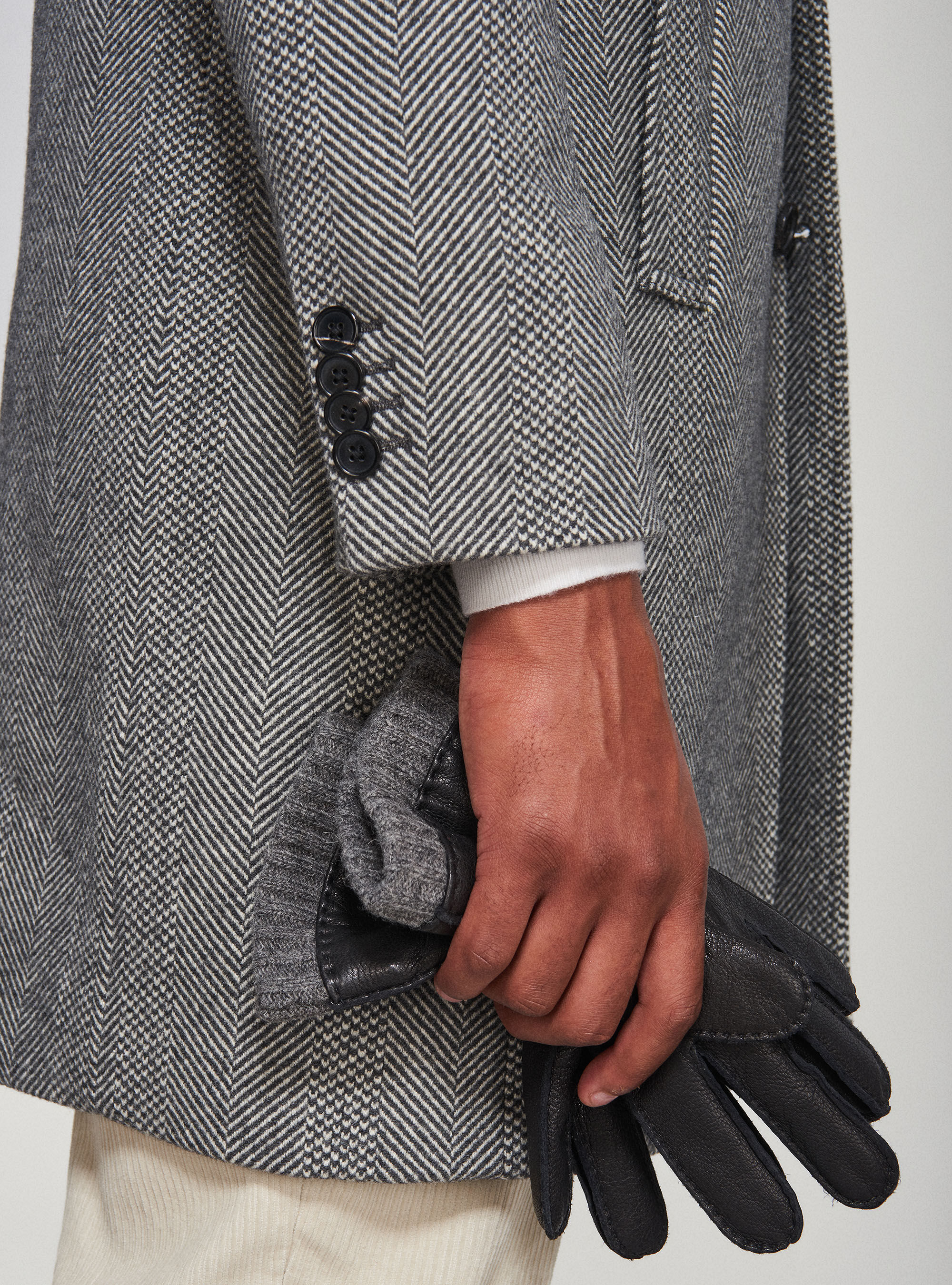 Herringbone wool blend coat | Gutteridge | Men's Sale
