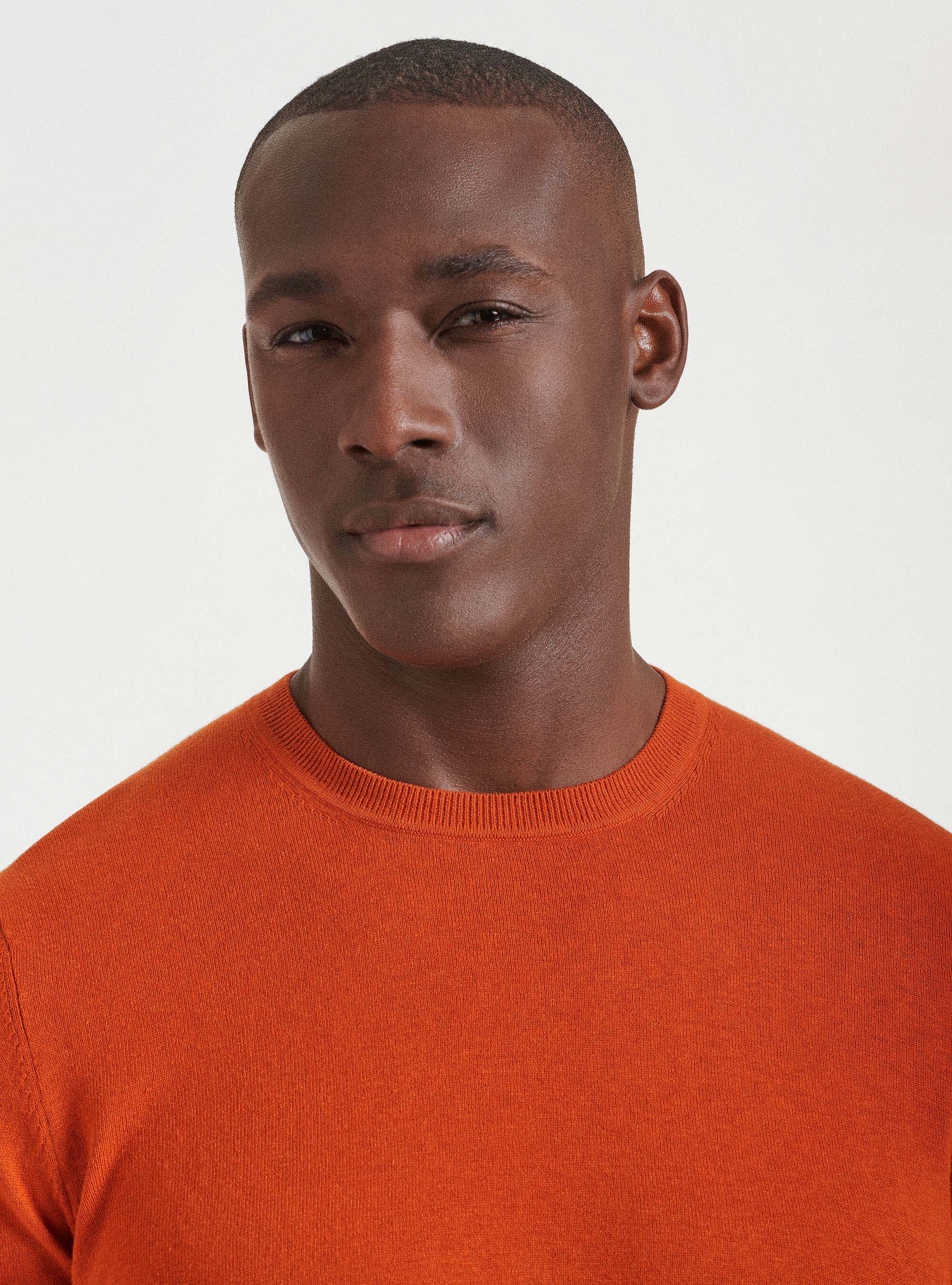 Jersey de cuello redondo de algod&oacute;n, seda y cachemira, 0713C ZUCCA