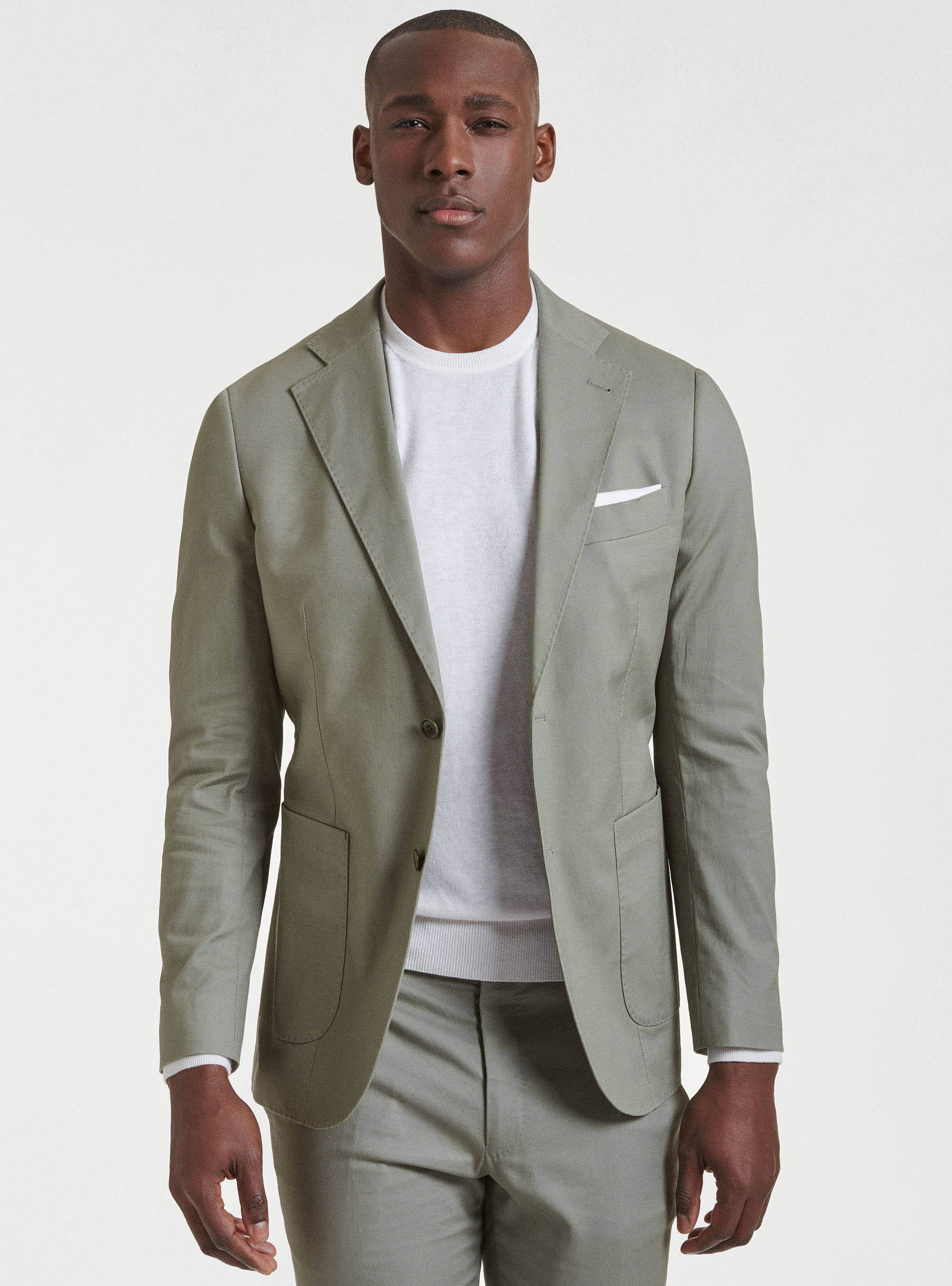 Armoured cotton suit blazer