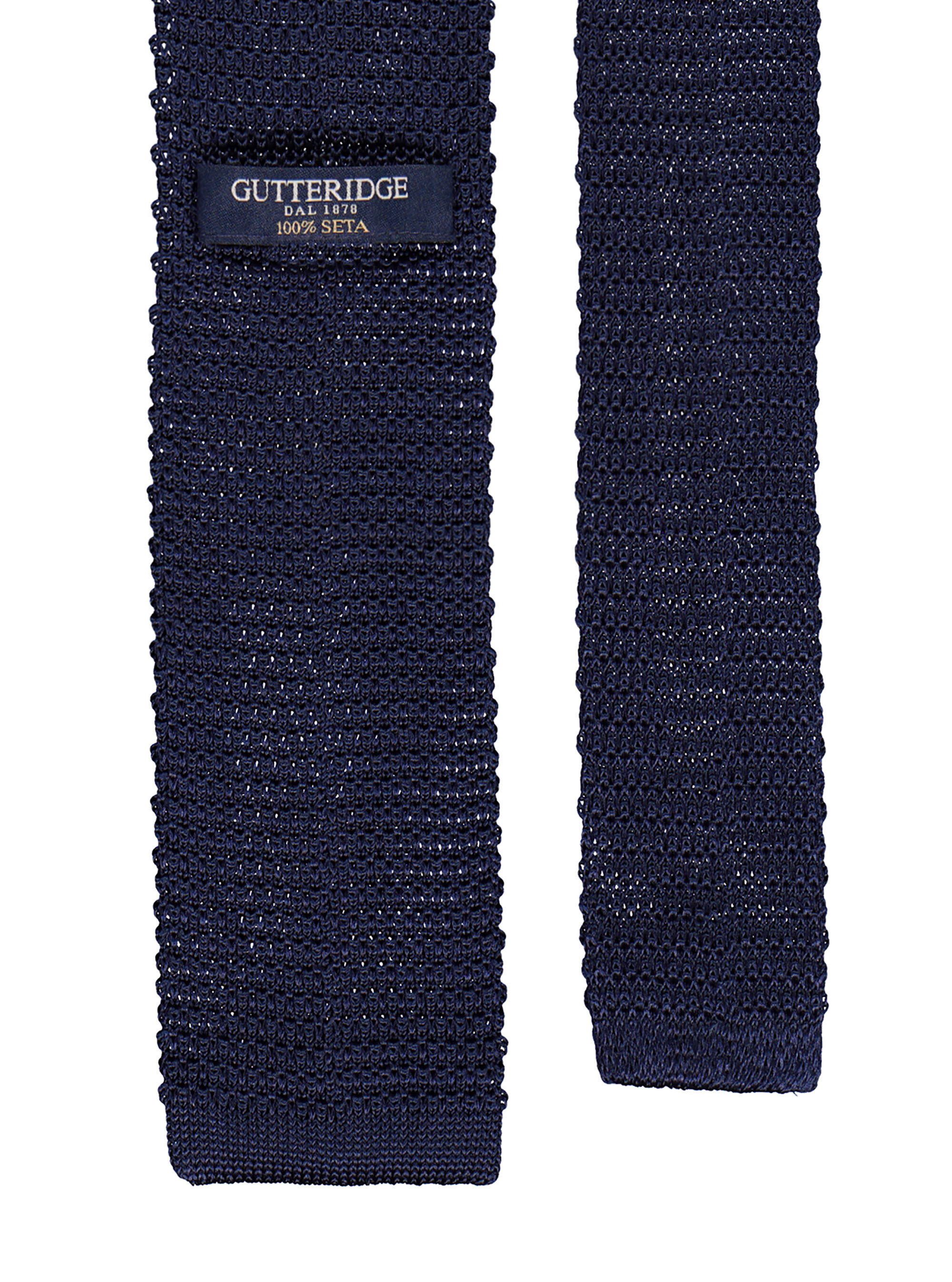 Cravatta a maglia tinta unita, BLU