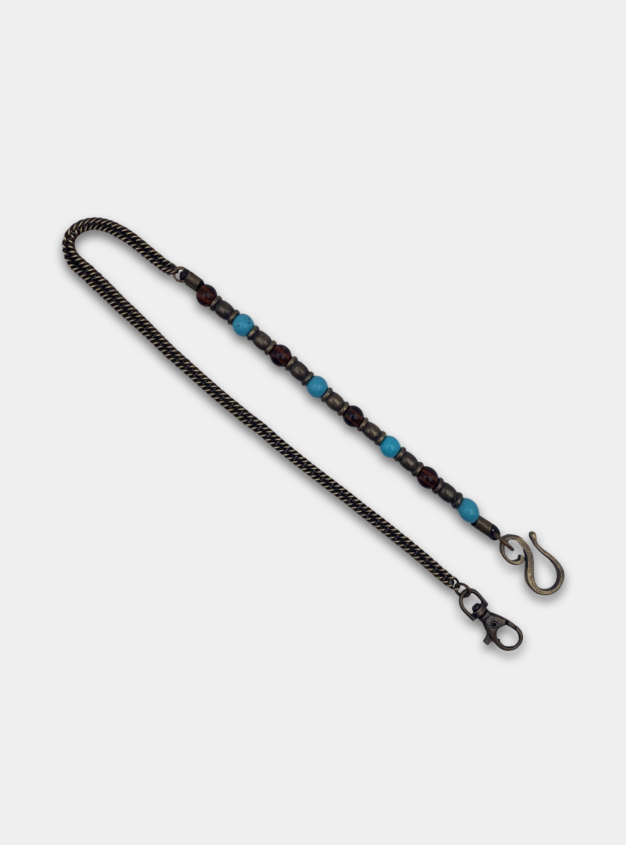 Catena portachiavi con pietra turchese