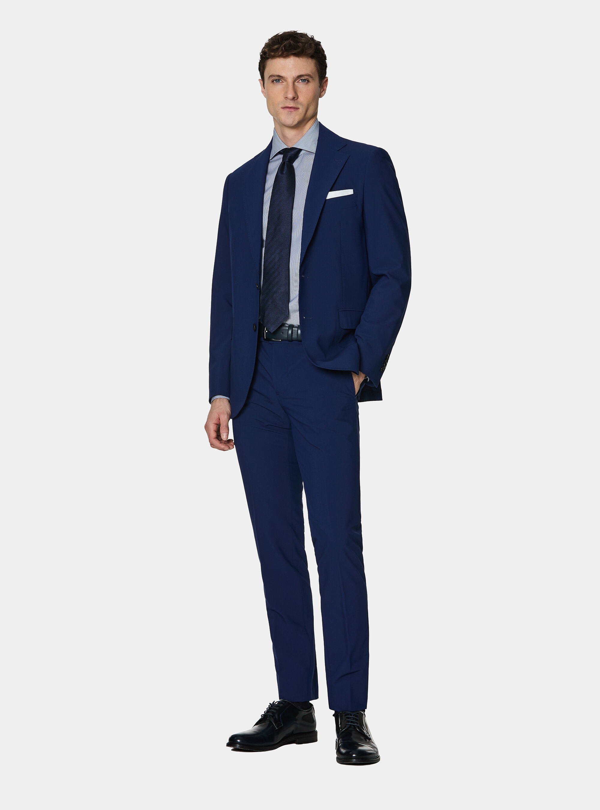 Slim fit basalt suit