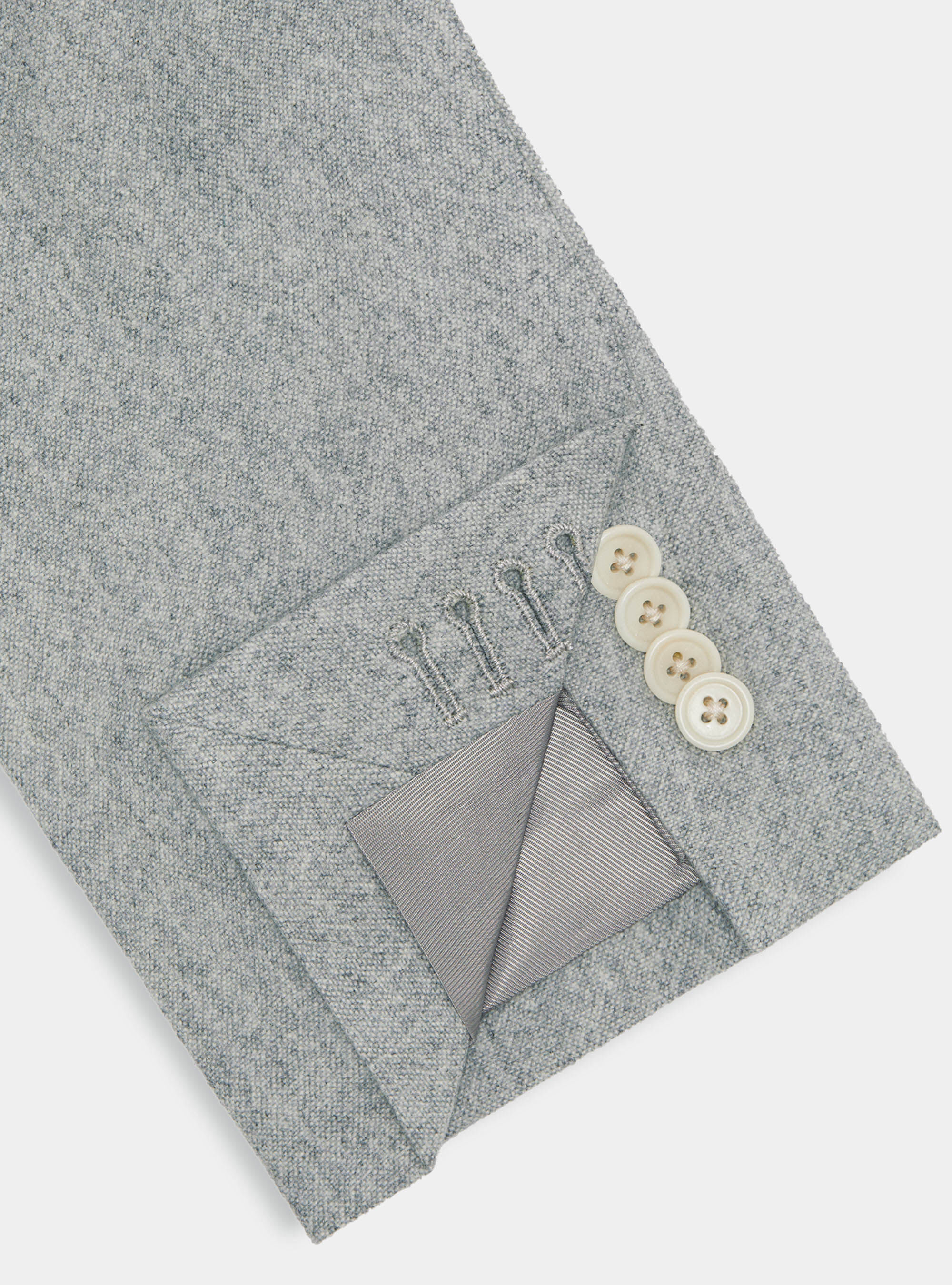 Flannel blazer Duemilagori, LIGHT GREY MELANGE
