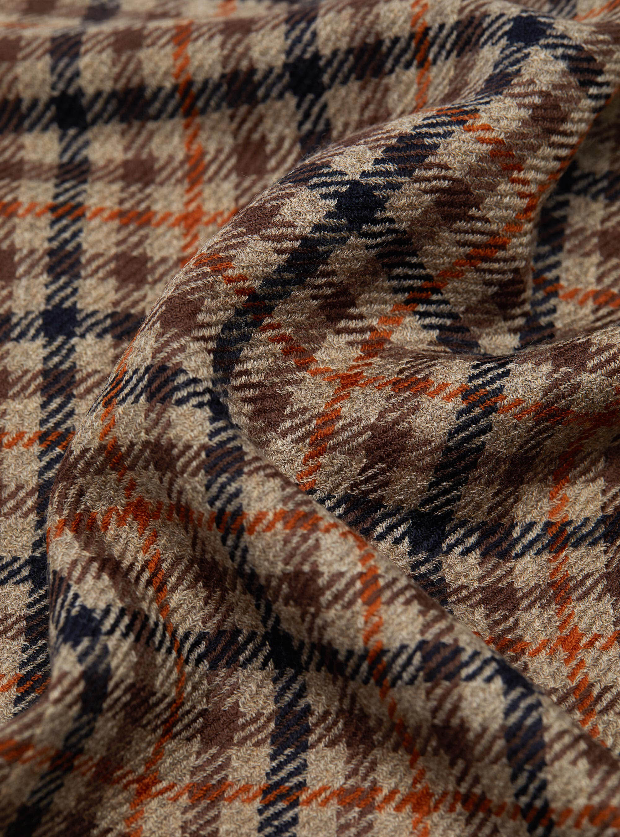 Bufanda de lana estampada, MARRONE 0516C