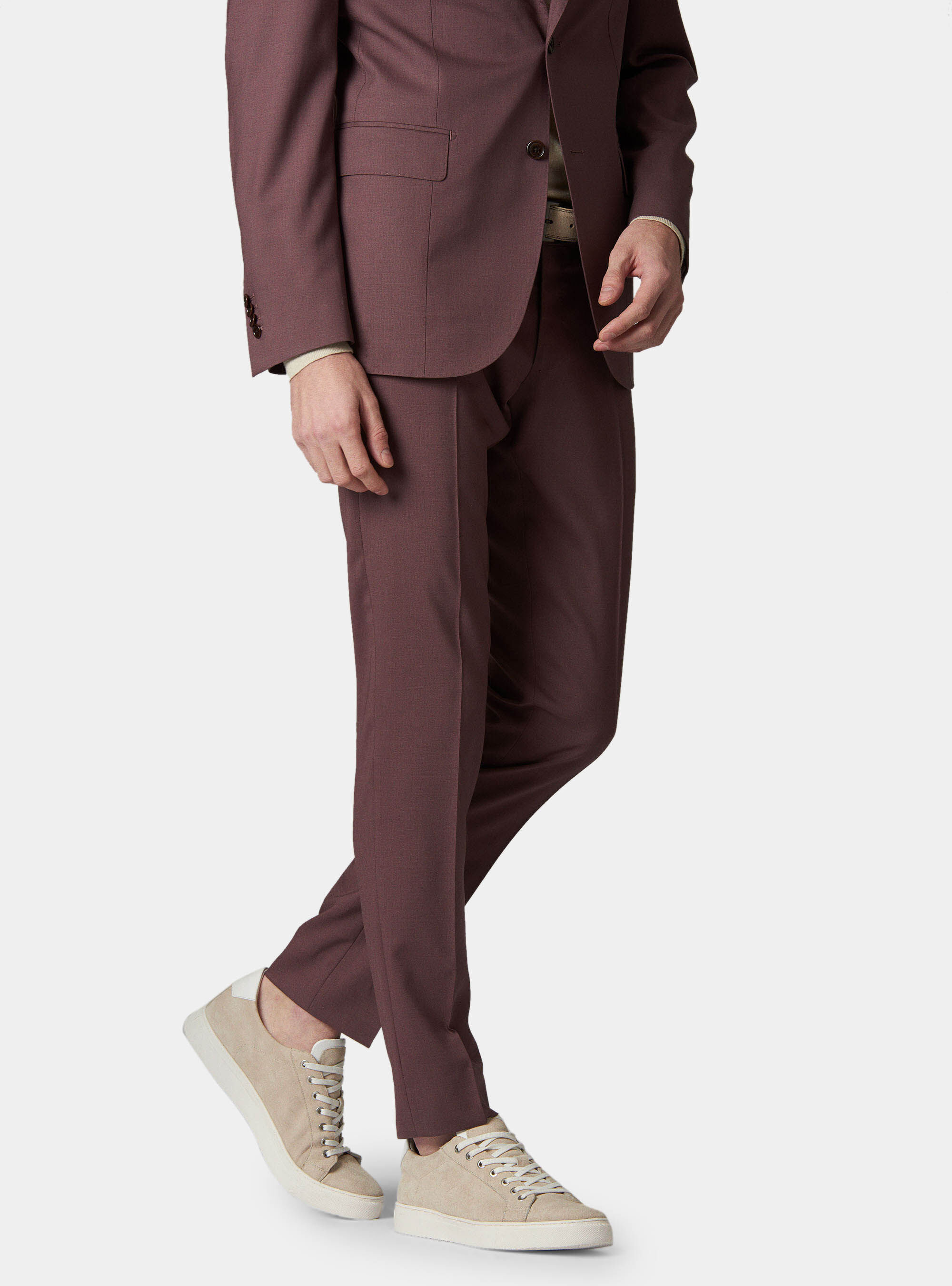 Pantaloni in pura lana superfine 120, CIPOLLA