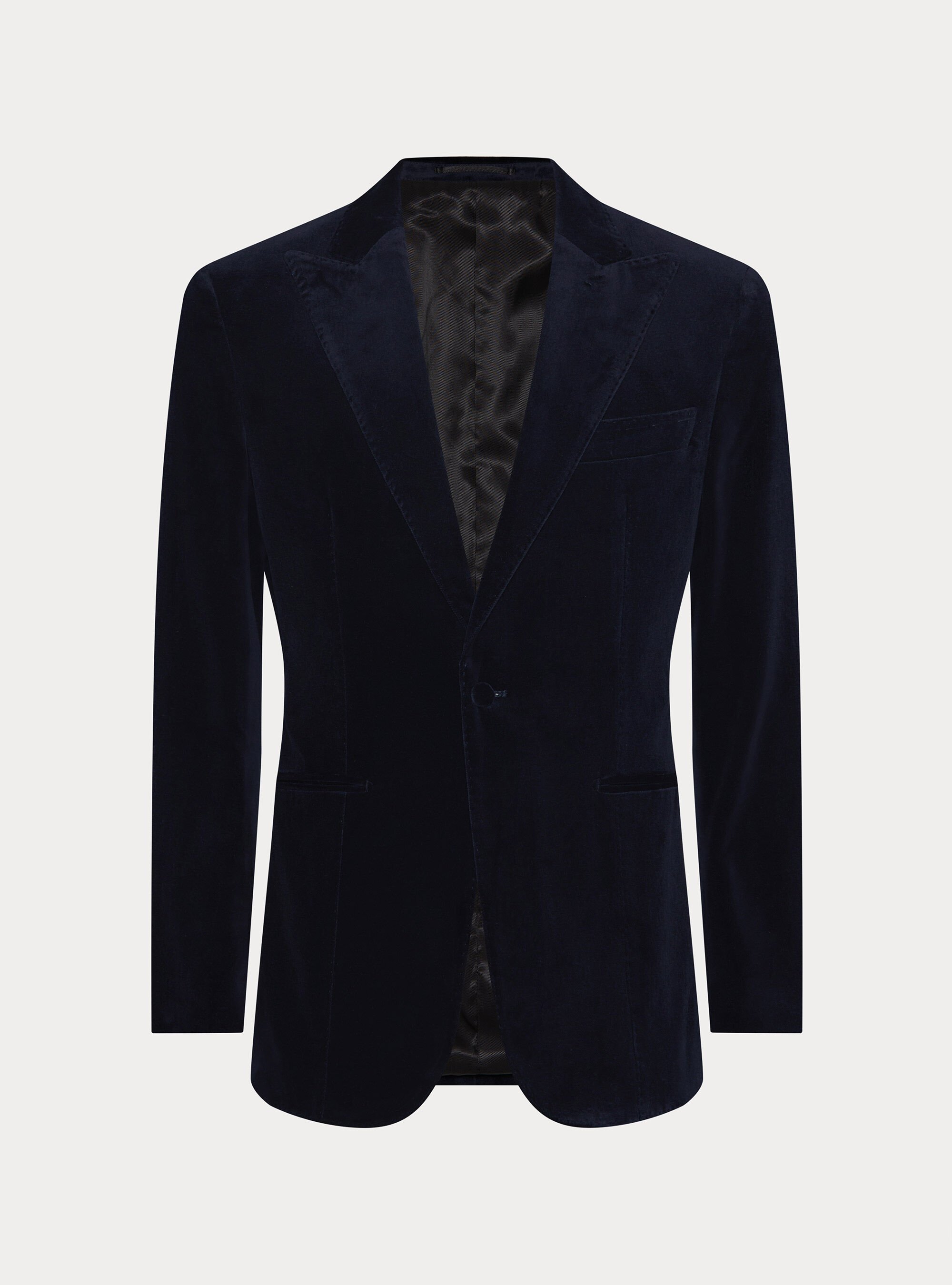 Giacca smoking per abito in velluto liscio, BLU NAVY