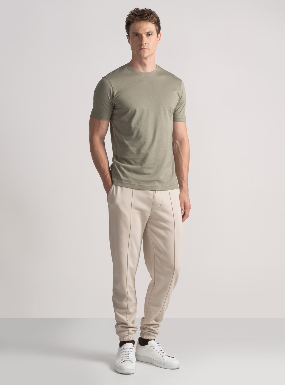 T-shirt in cotone supima mezza manica, SALVIA 0602C T-shirt in cotone supima mezza manica