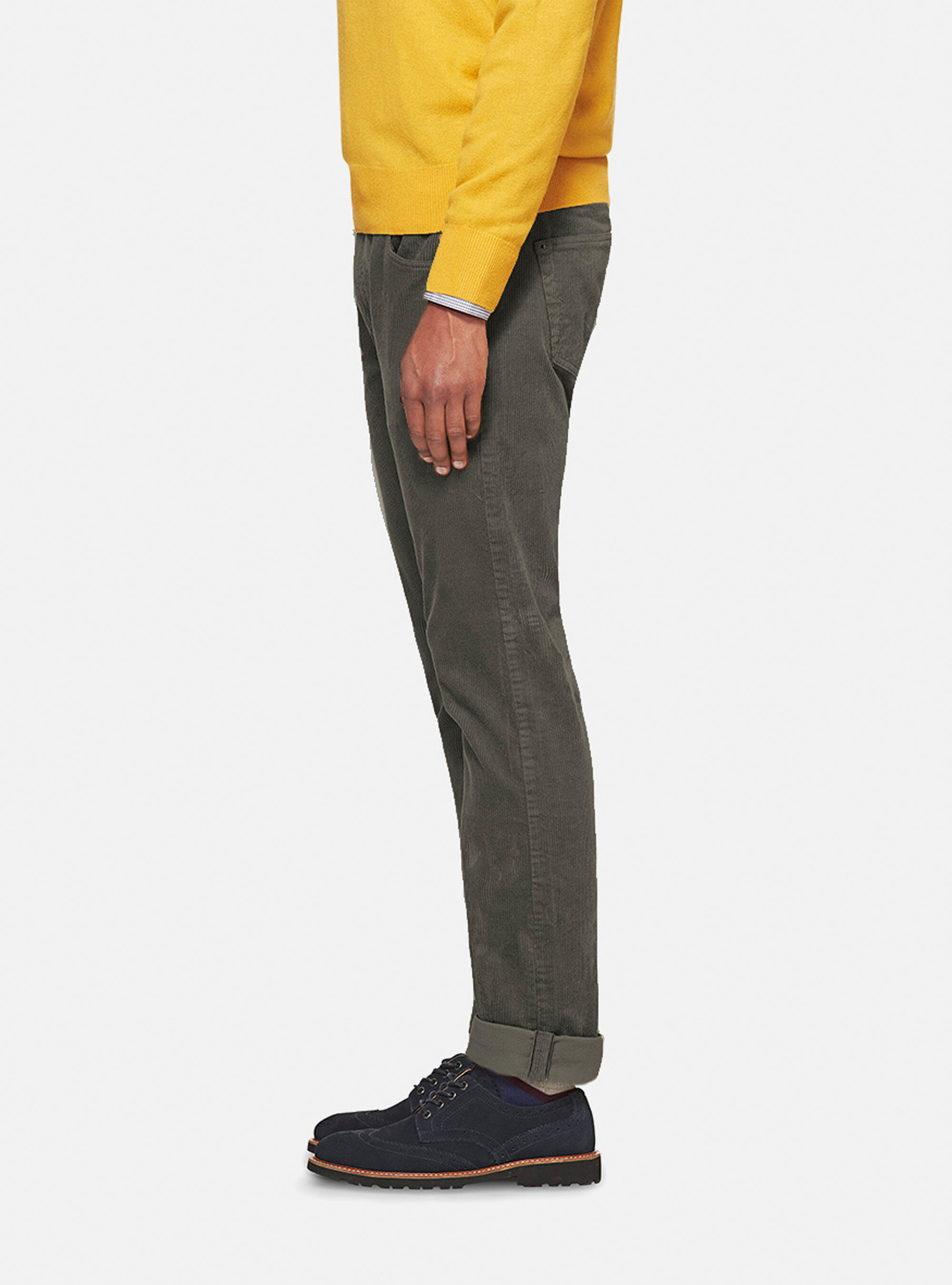 Pantaloni 5 tasche in velluto
