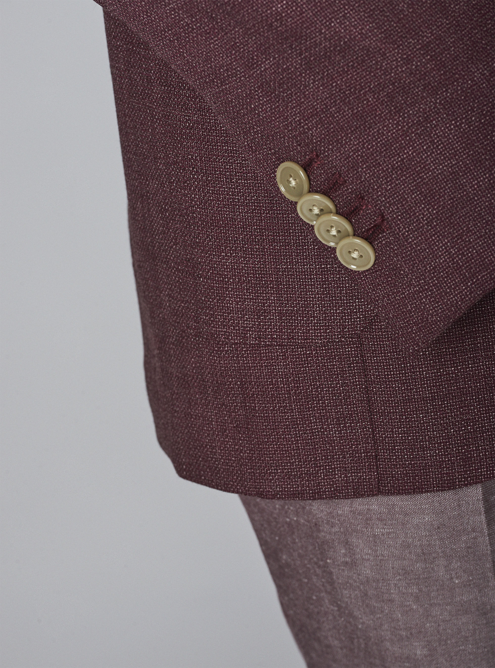 Jacke aus reiner Wolle mit Mikrotextur, BORDEAUX 0311C