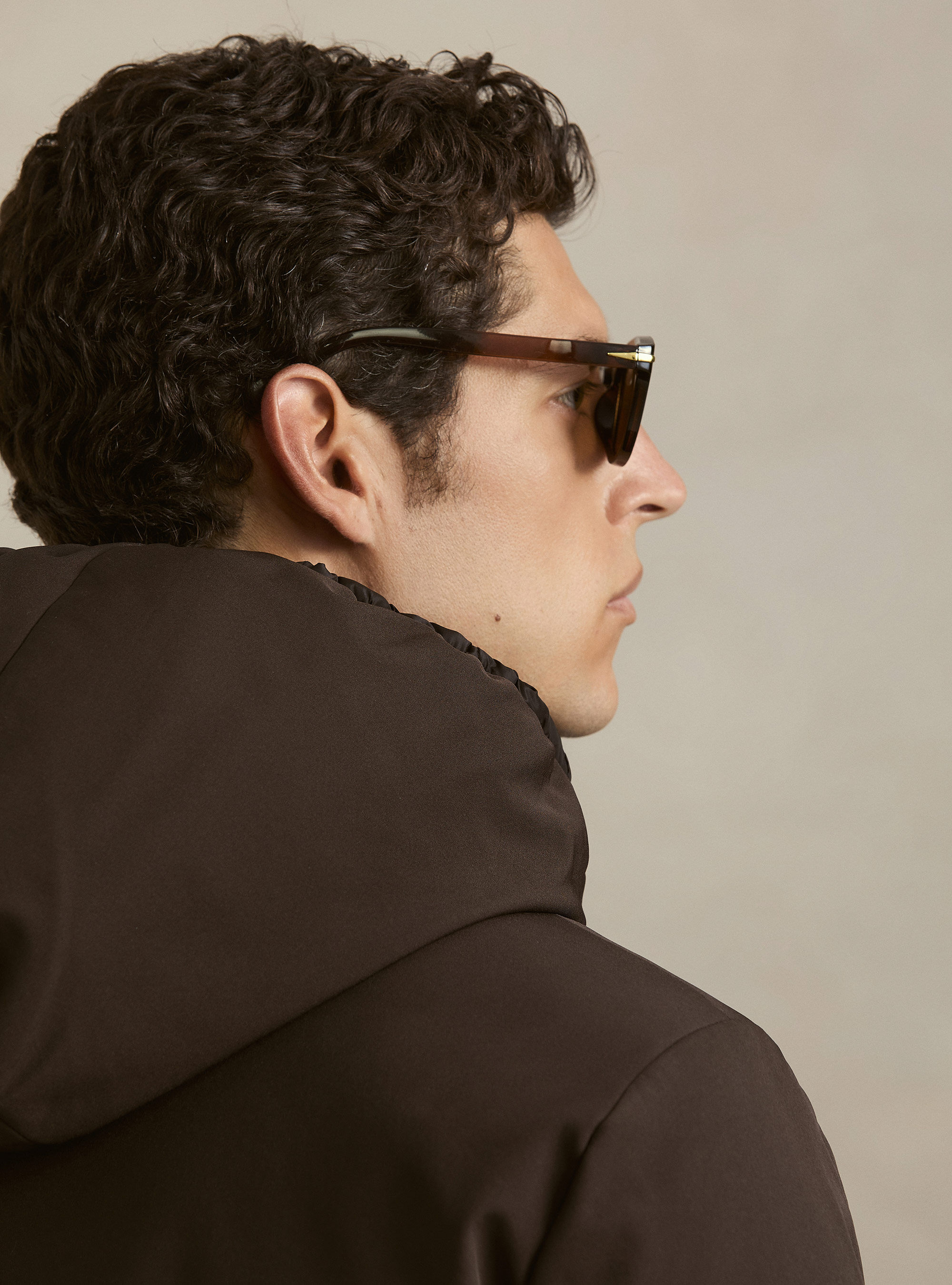 Reversible hooded bomber jacket, MARRONE 0508C