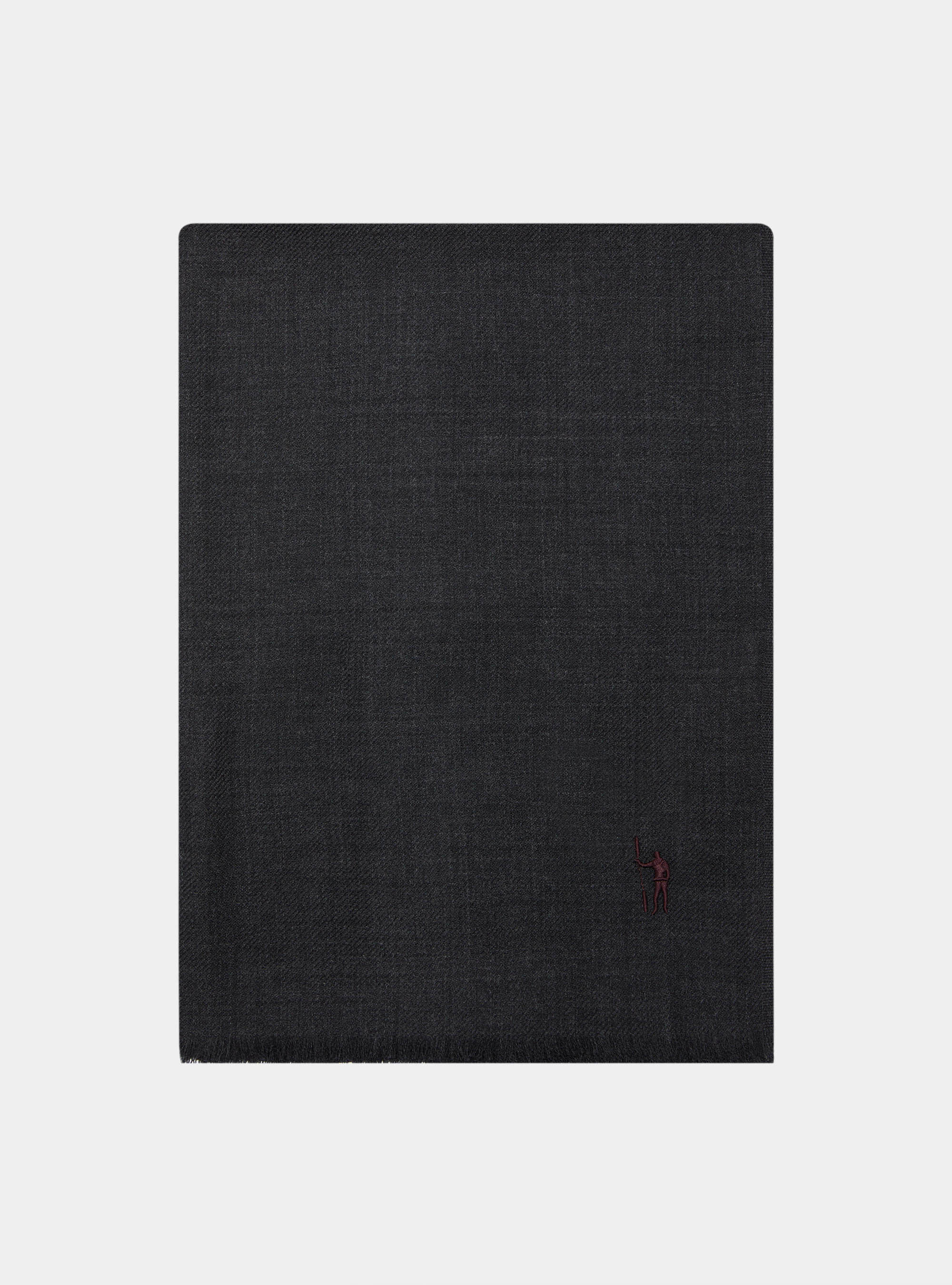 Sciarpa in lana con ricamo