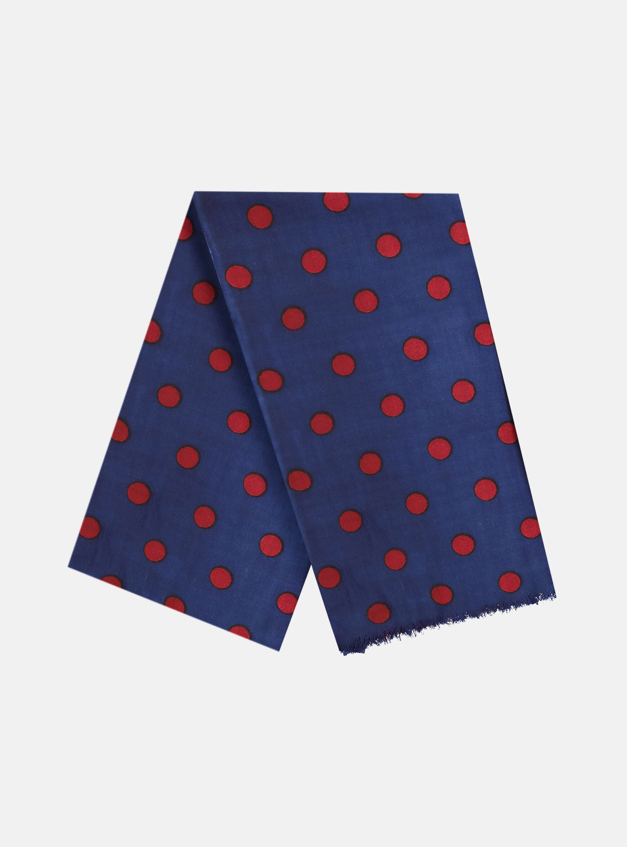 POLKA DOT WOOL SCARF, BLUE