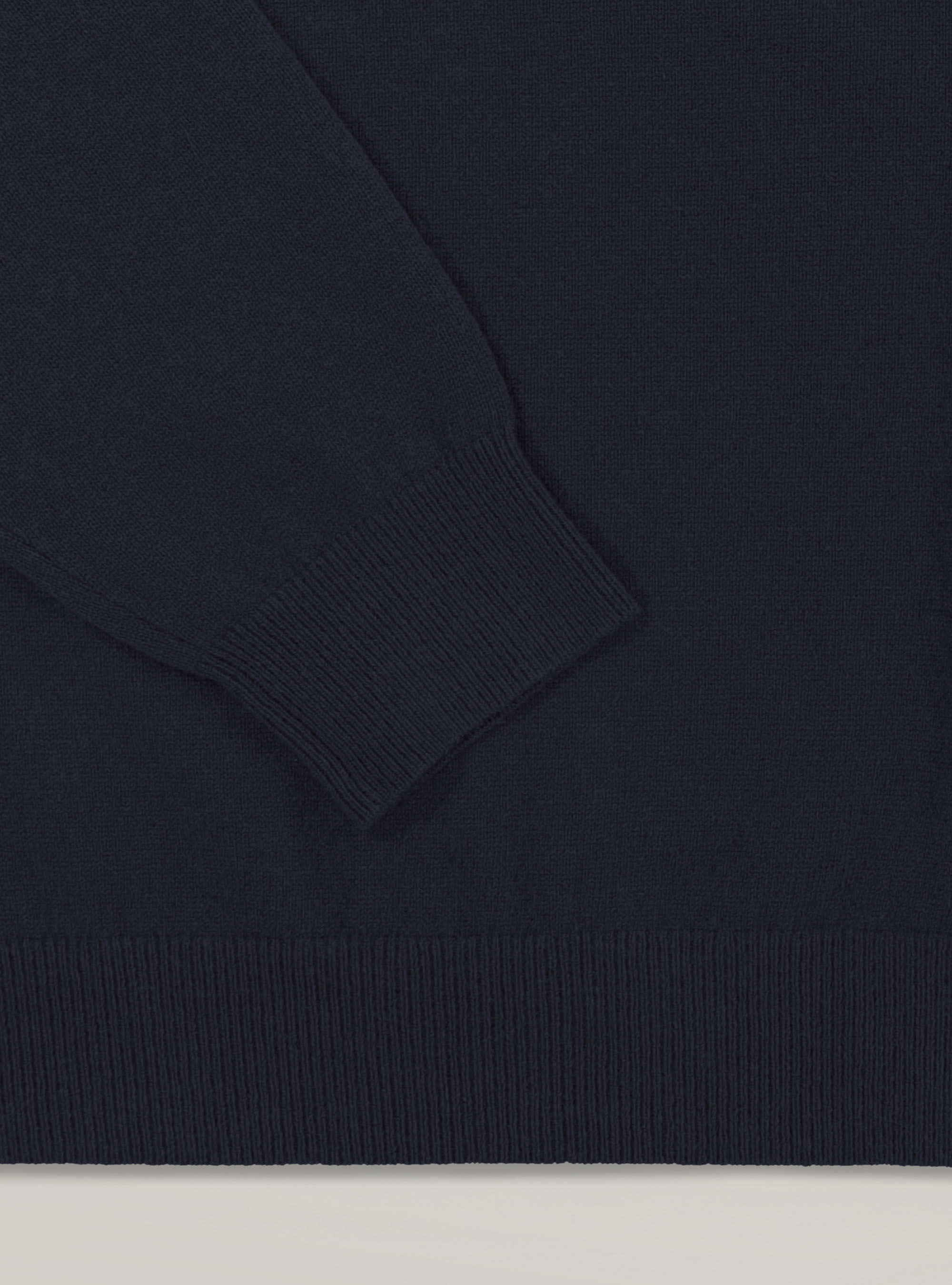 100% cashmere round neck sweater, NAVY BLUE