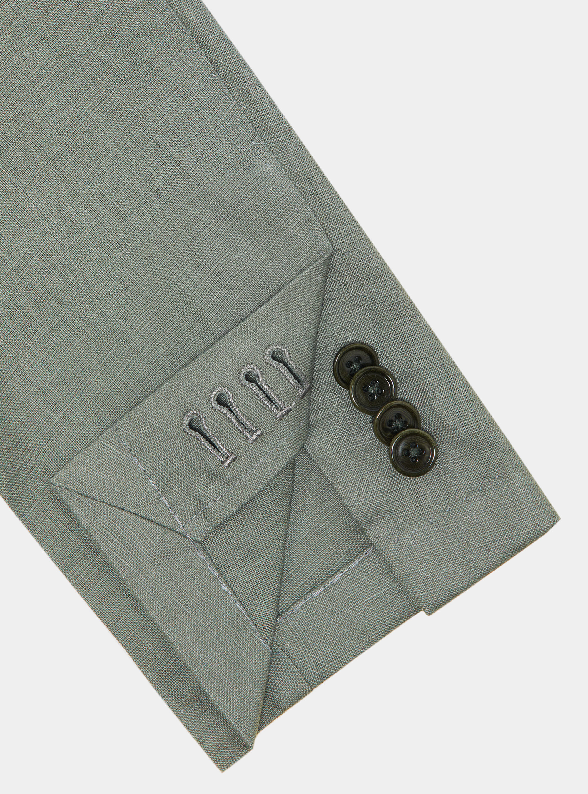 Giacca doppiopetto in puro lino, SALVIA 0602C