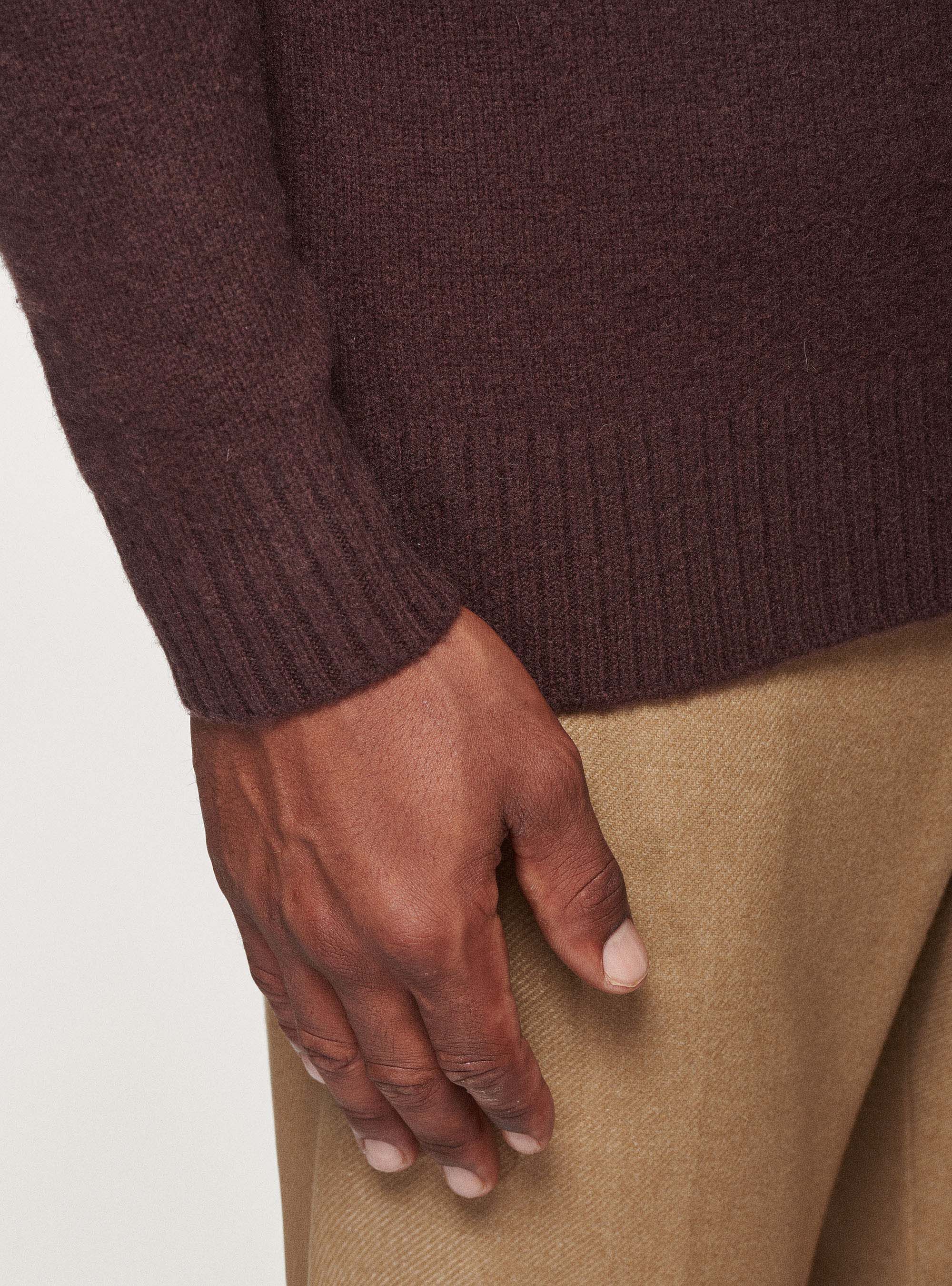 Brushed wool crew-neck sweater