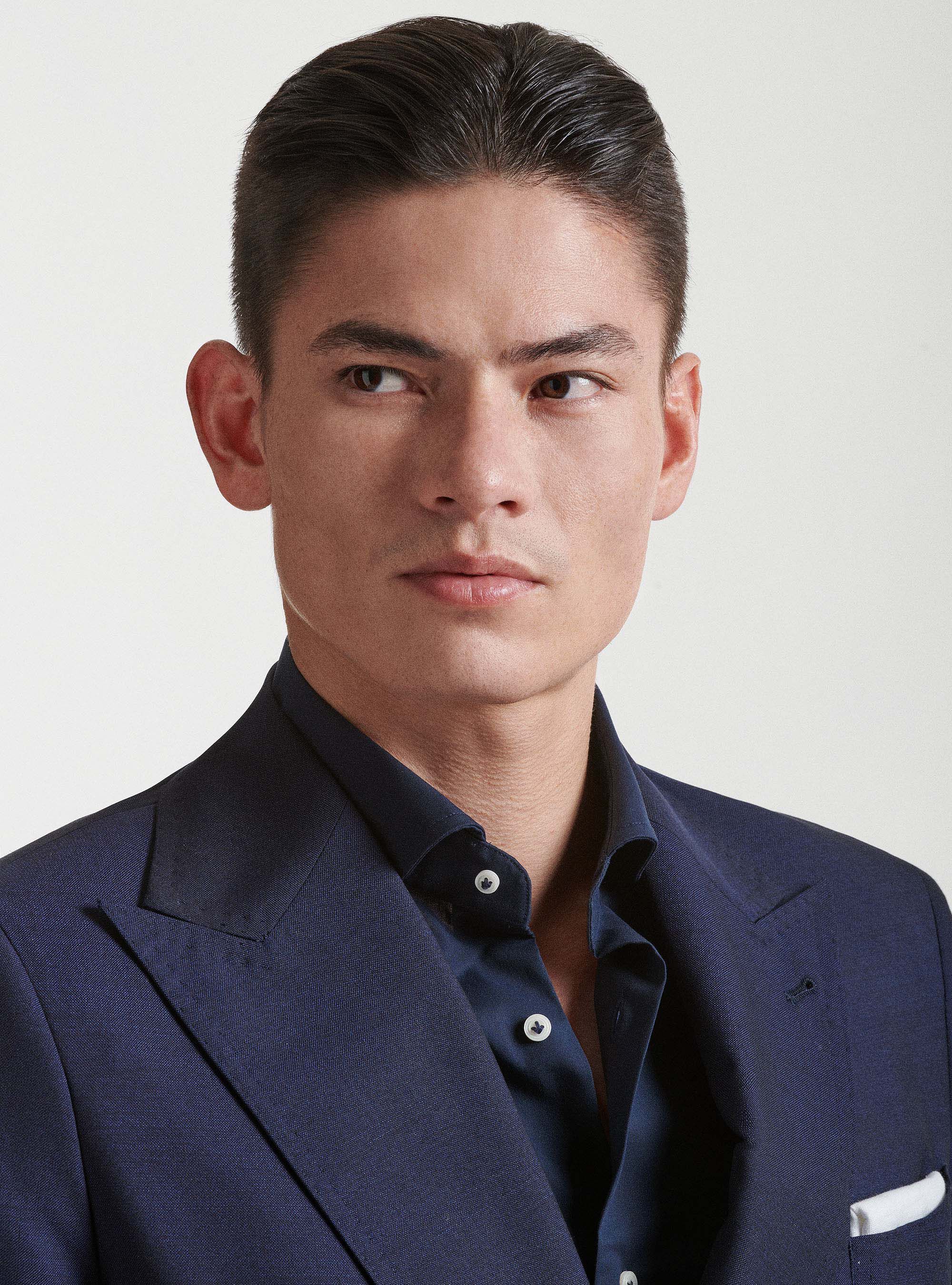 Vitale Barberis Canonico pure wool double-breasted blazer, NAVY BLUE