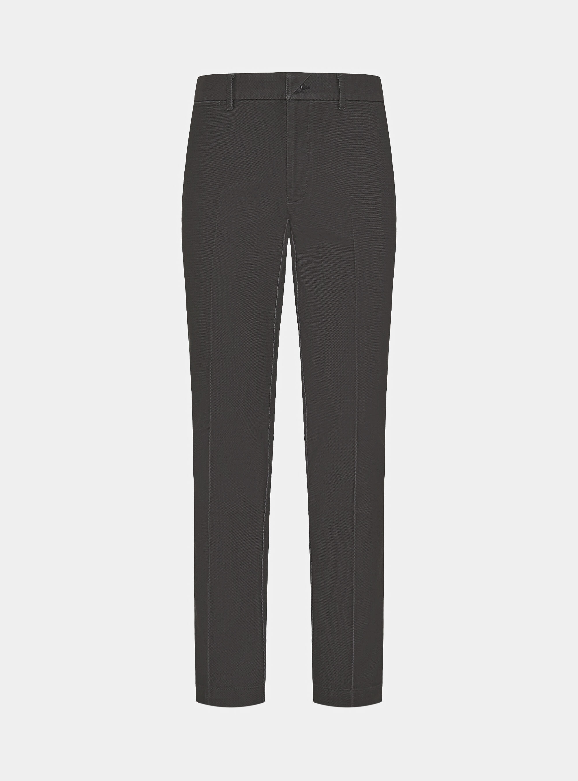 Textured cotton chino trousers, ASFALTO 0112C