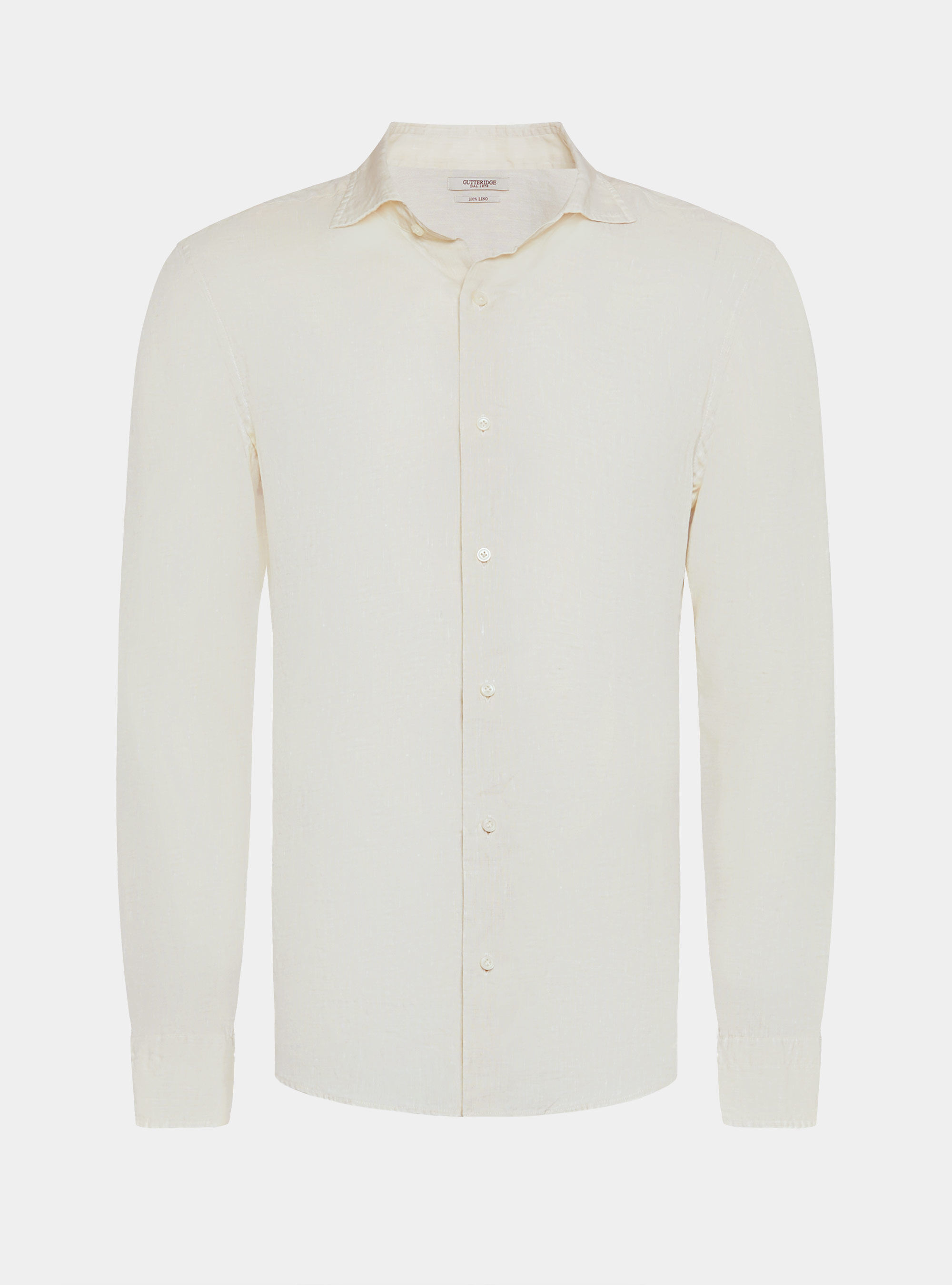 Camicia in puro lino, ECRU